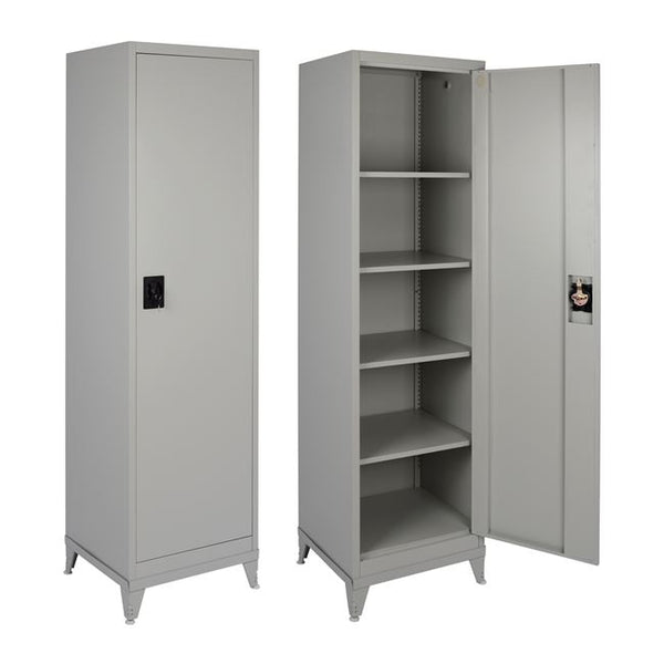 Метален шкаф 50x45x190.5 см. с 5 отделения за съхранение (4 рафта) и 4 крака