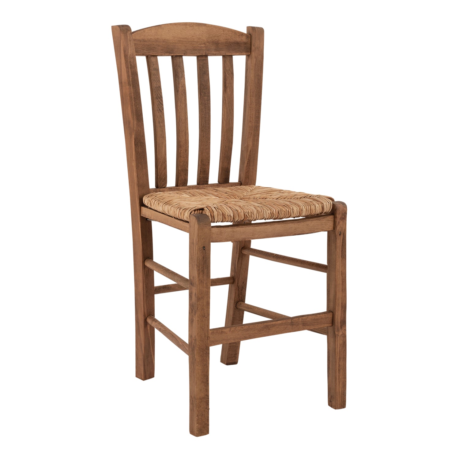 Традиционен стол Монте цвят орех/ слама