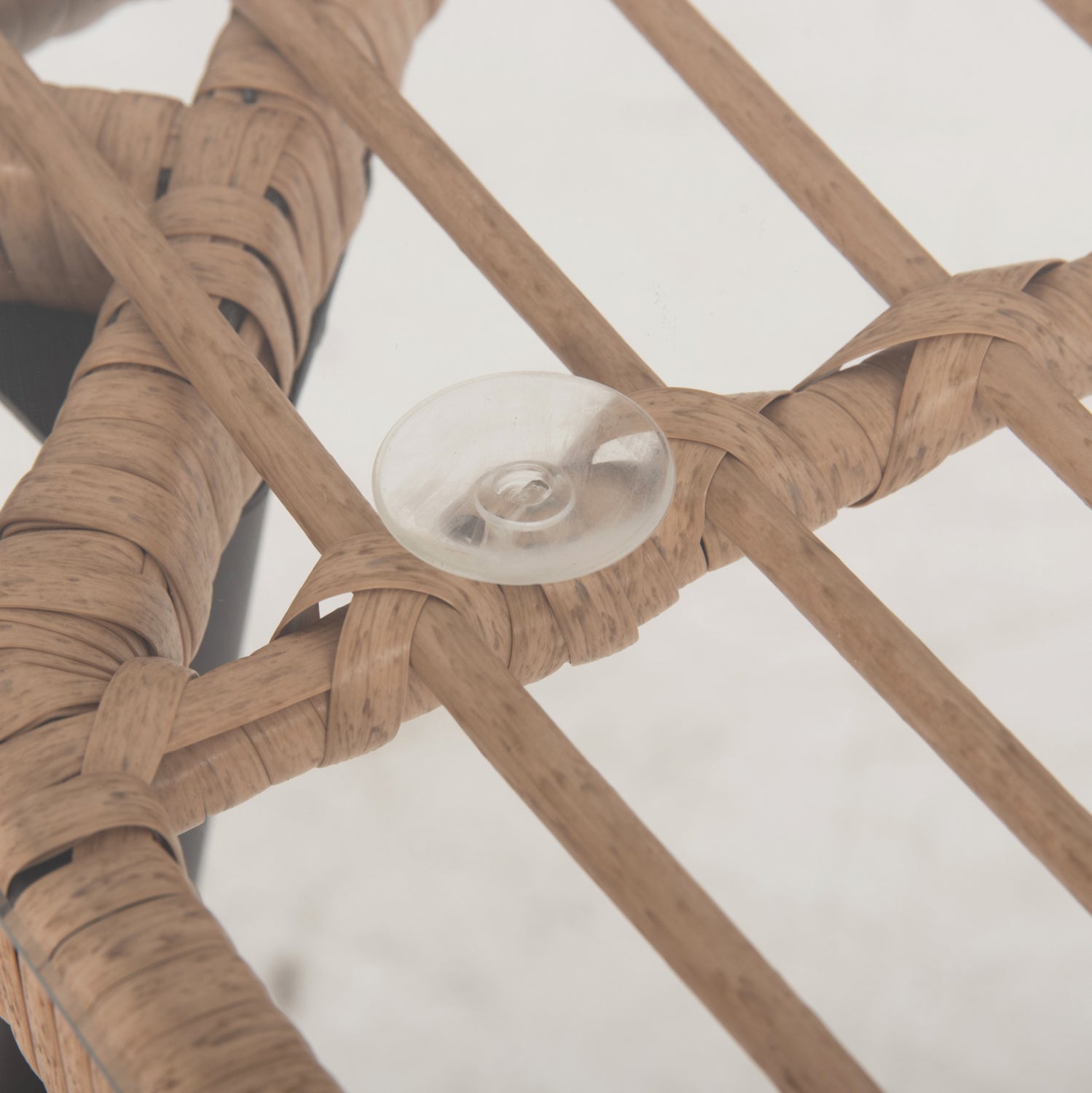 Комплект градински 7 части Аllegra от ракита,с маса 159,5x89,5x72 бежово-черен метал