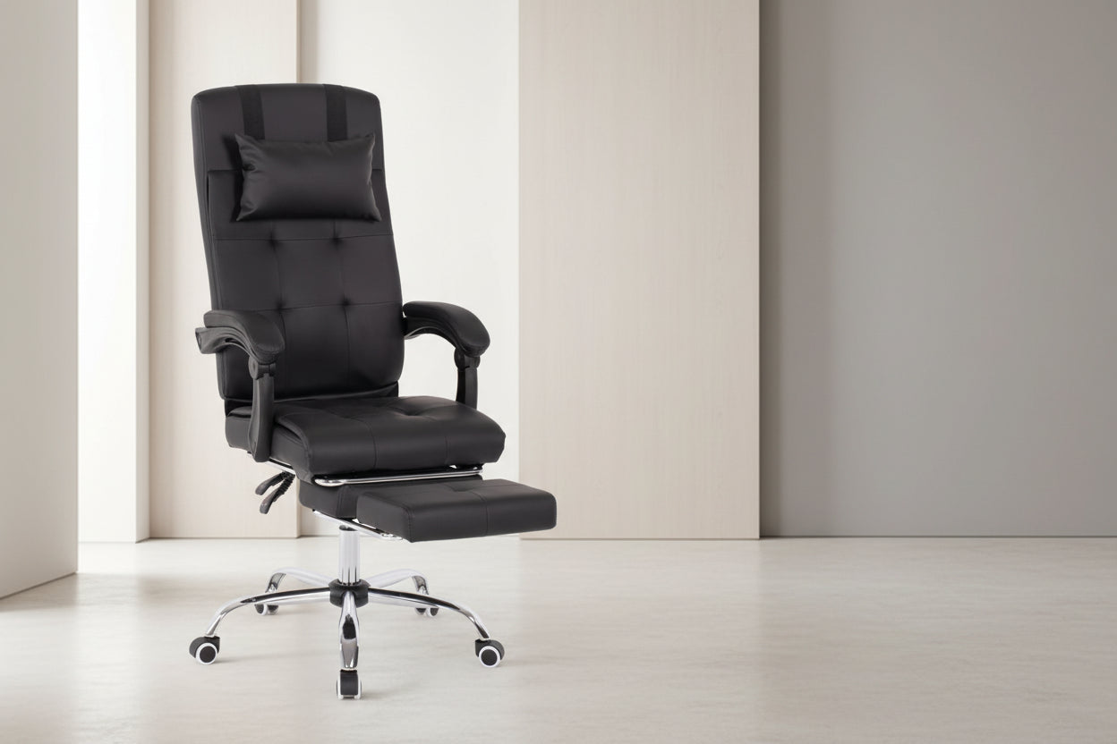 Офис стол  EXECUTIVE черен цвят  58x71x128см