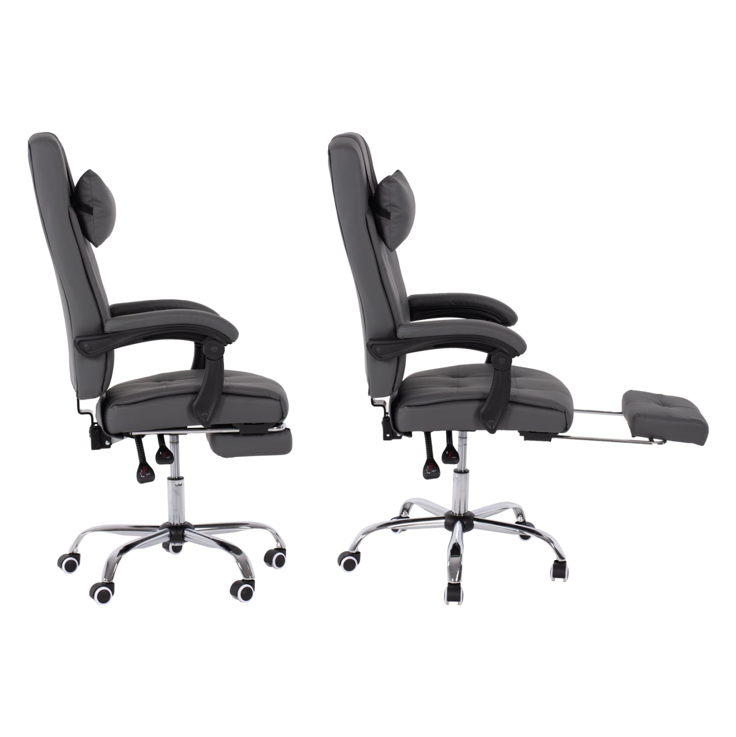 Офис стол EXECUTIVE  сив цвят 58x71x128см