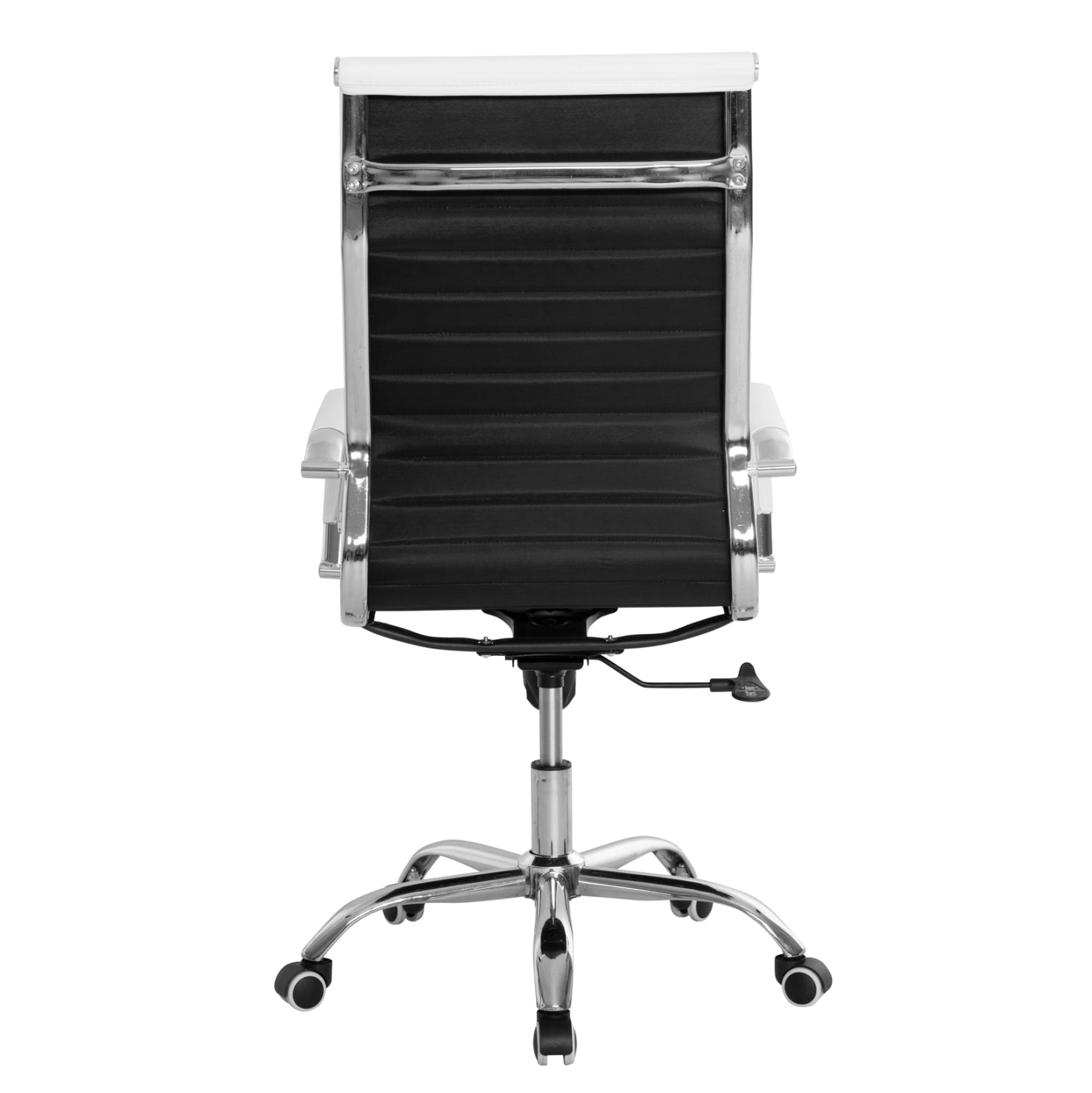Офис стол Boss  бял pu хромиран крака 54x57x110см