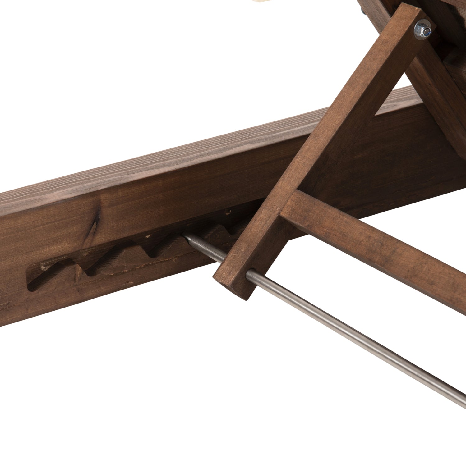 Шезлонг  IKARIA орех-мока цвят