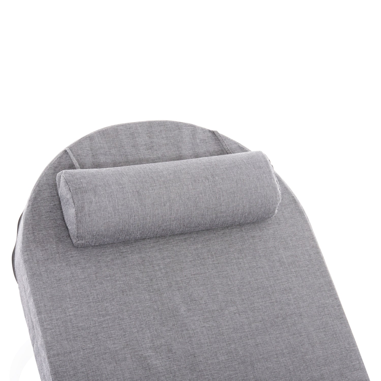 Шезлонг Малоу цвят бял-сив 198x71x103