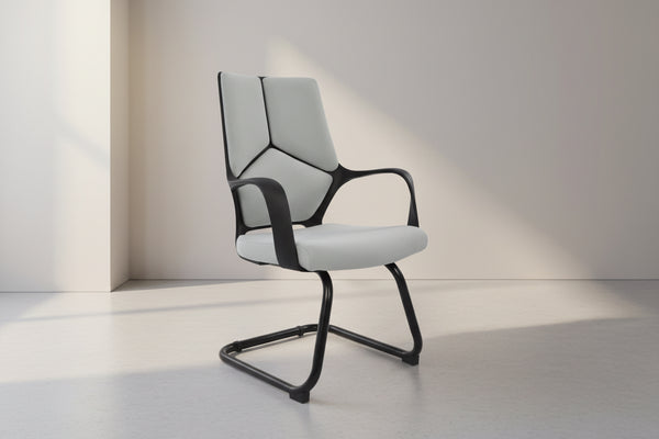 Посетителски стол CENTRIC сив-черен цвят  64x60x94,5см.