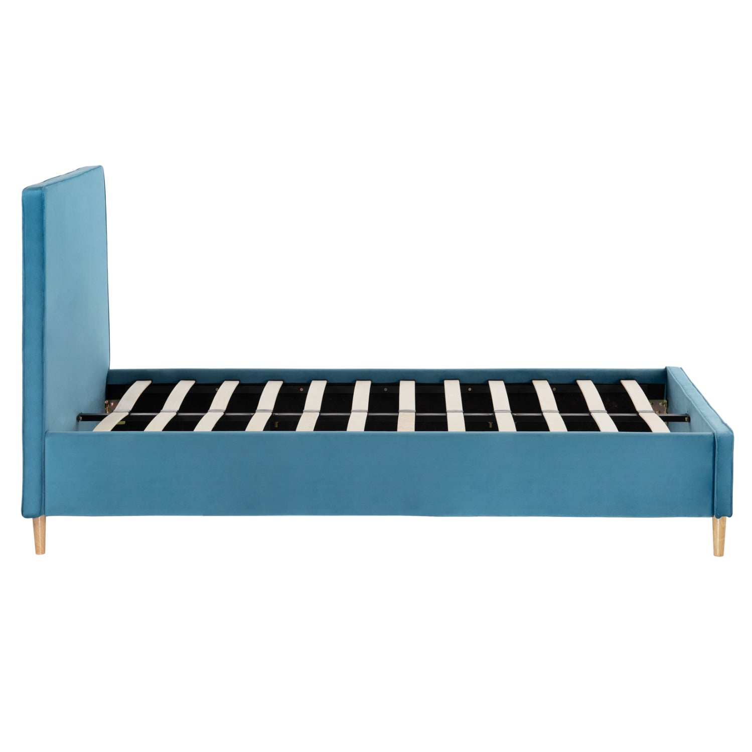 Полудвойно легло с матрак maylin КГ10758.02 тюркоазено кадифе -- матрак 120x200см