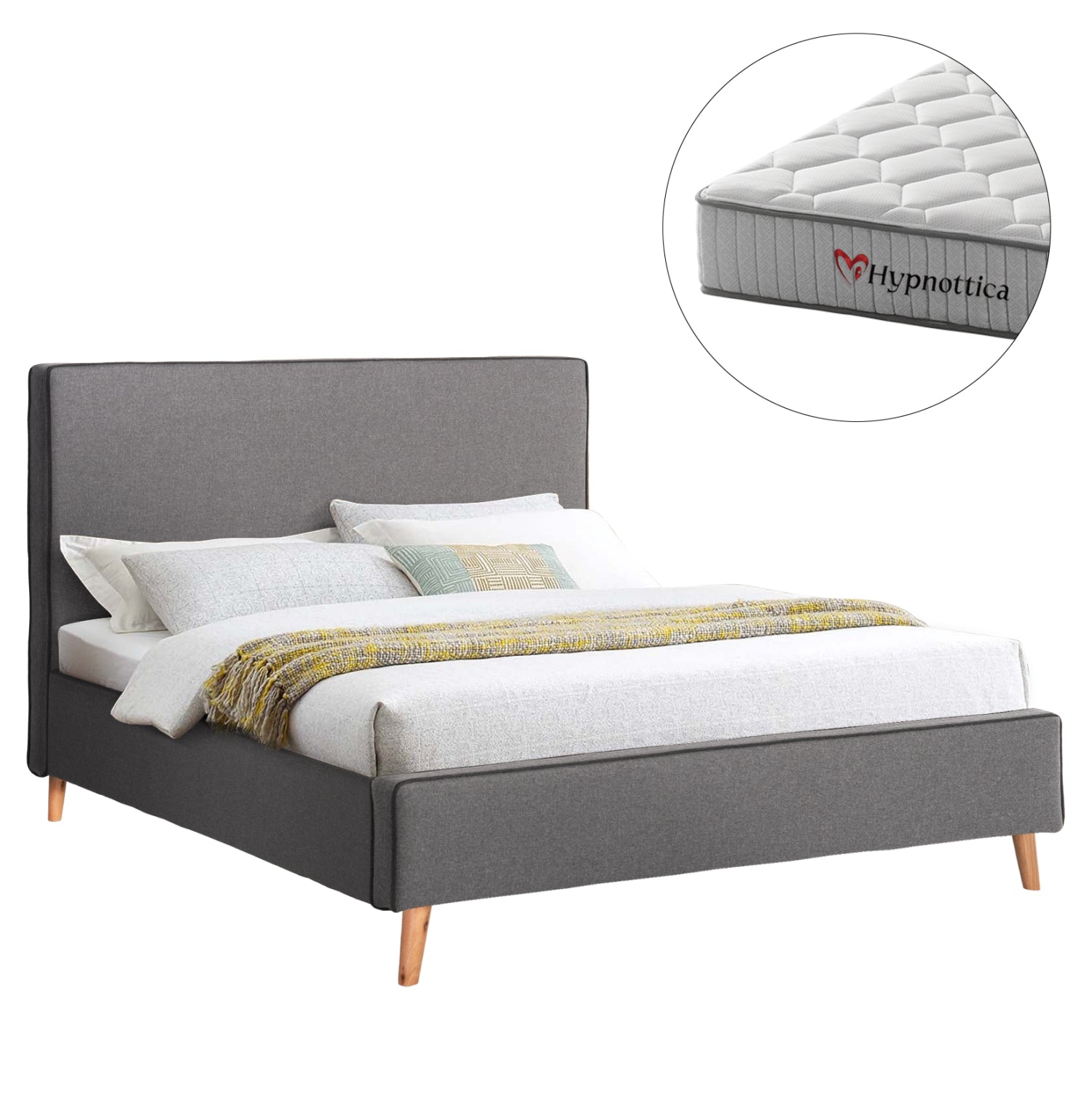 Двойно легло с матрак indra grey платов -- за матрак 160x200см.