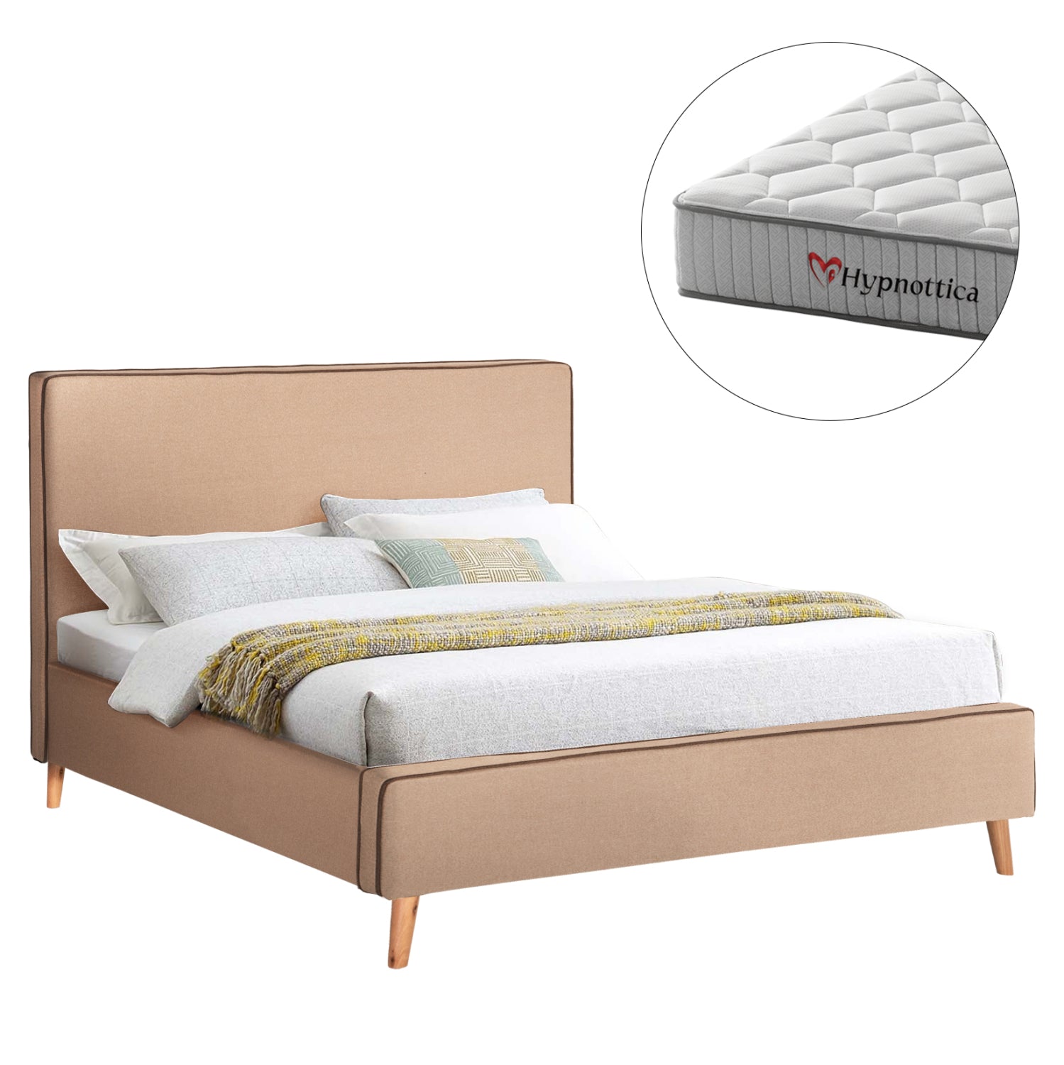 Двойно легло с матрак indra beige плата -- за матрак 160x200см.