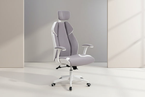 Офис стол  SALENA бял-сив цвят 65x73x130 см