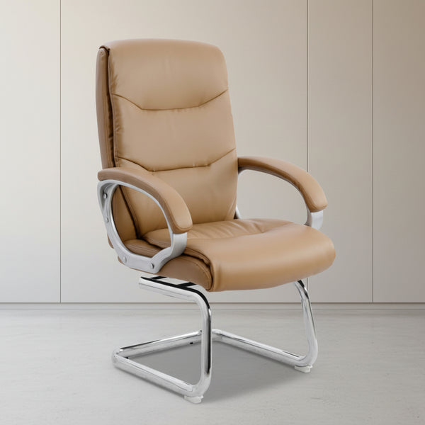 Посетителски стол ZAMORA цвят камила 63x58x104 см