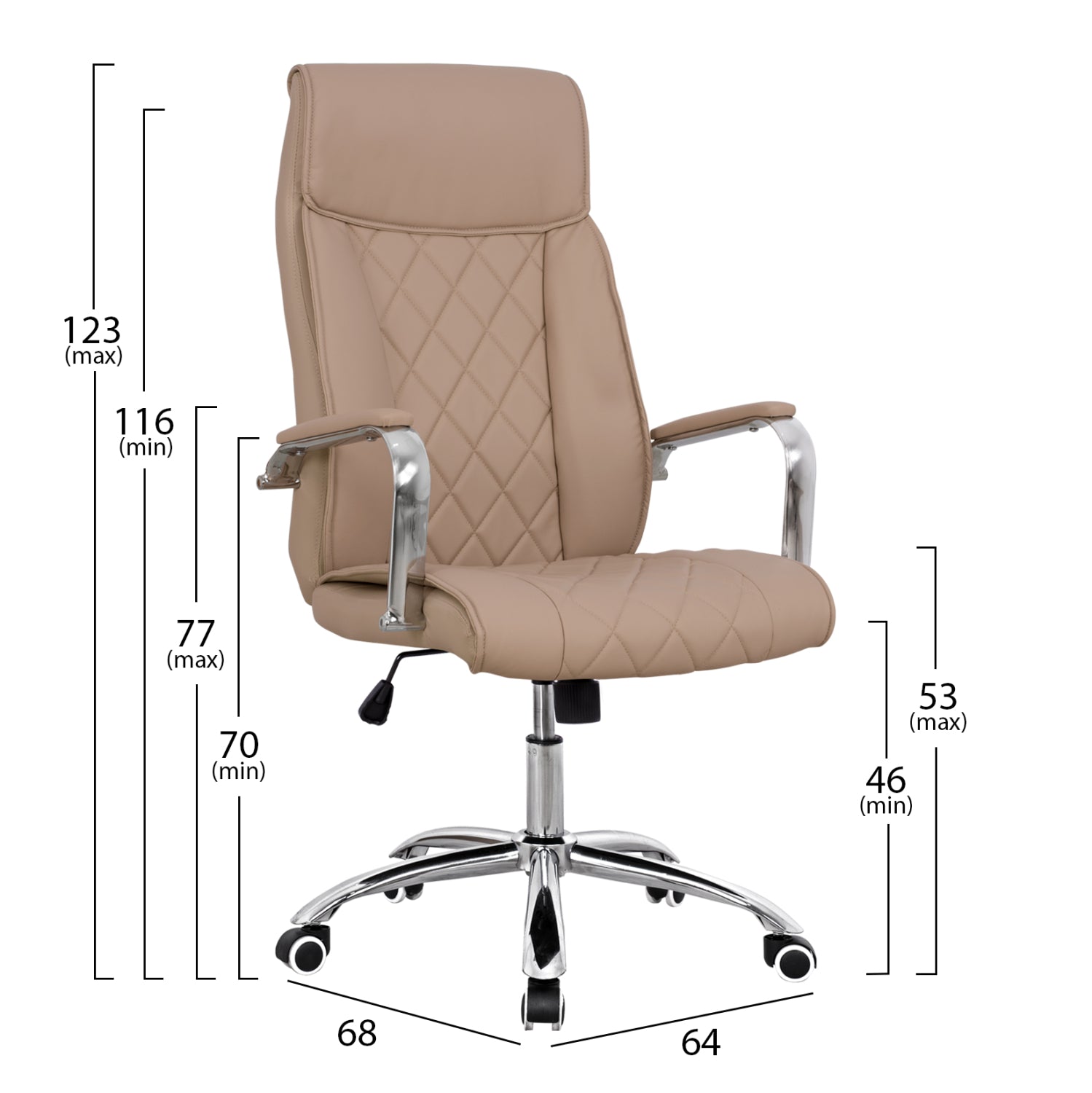 Офис стол SHAILA цвят крем