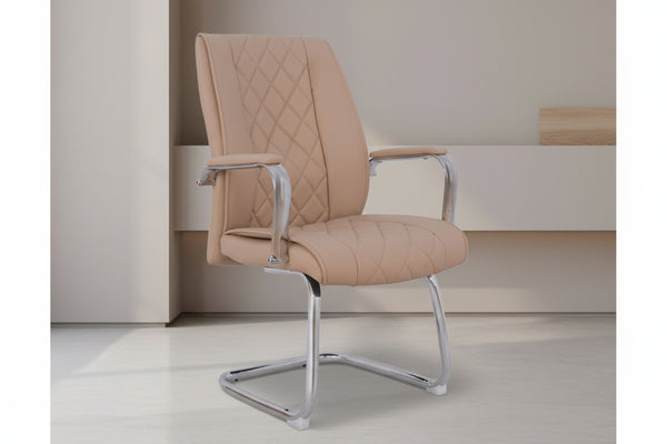Посетителски стол SHAILA бежов цвят 62x70x101см