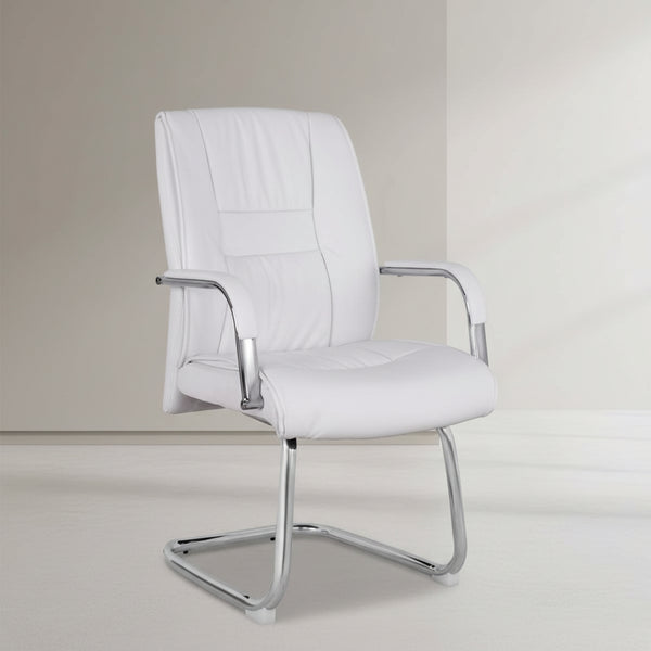 Посетителски стол ANGEE бял цвят  58x72x98см