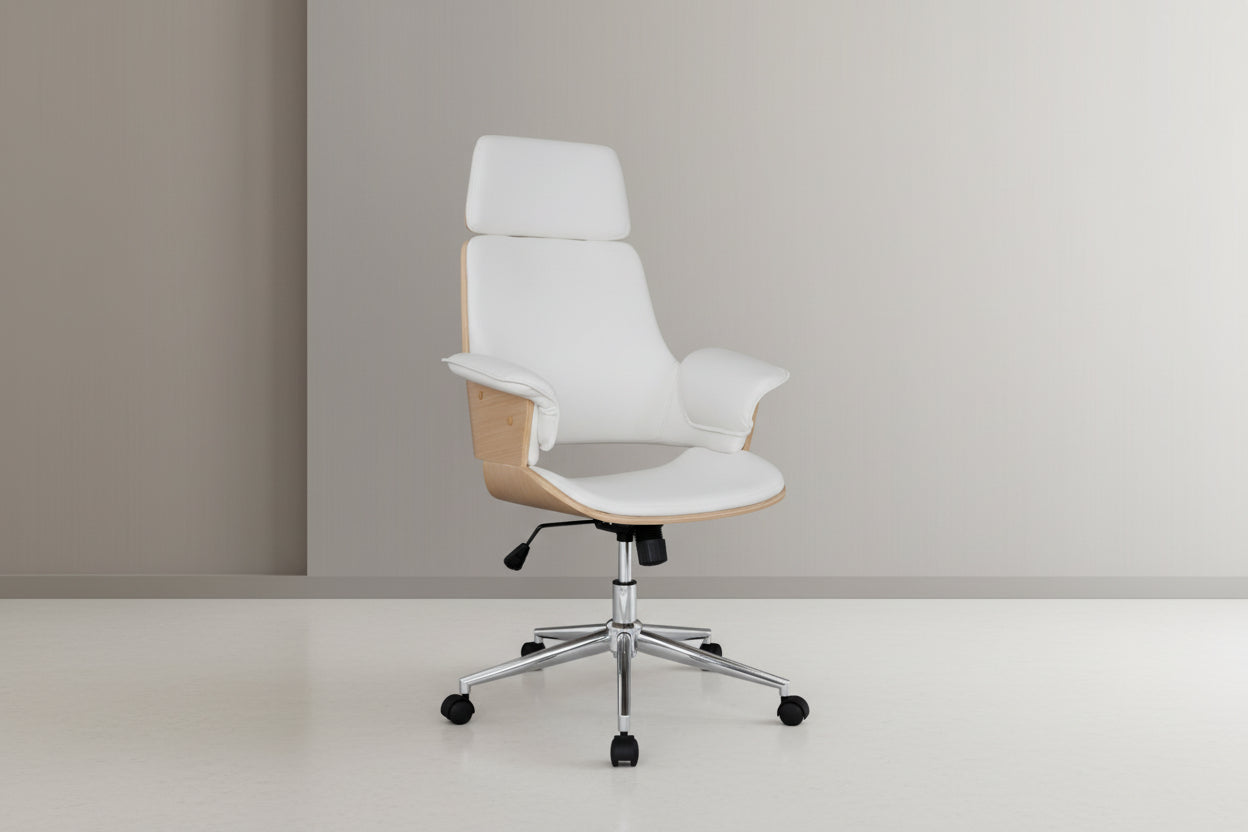 Офис стол SUPERIOR PRO сонома-бял цвят  67x66x120 см
