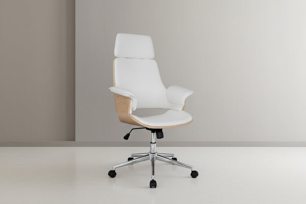Офис стол SUPERIOR PRO сонома-бял цвят  67x66x120 см