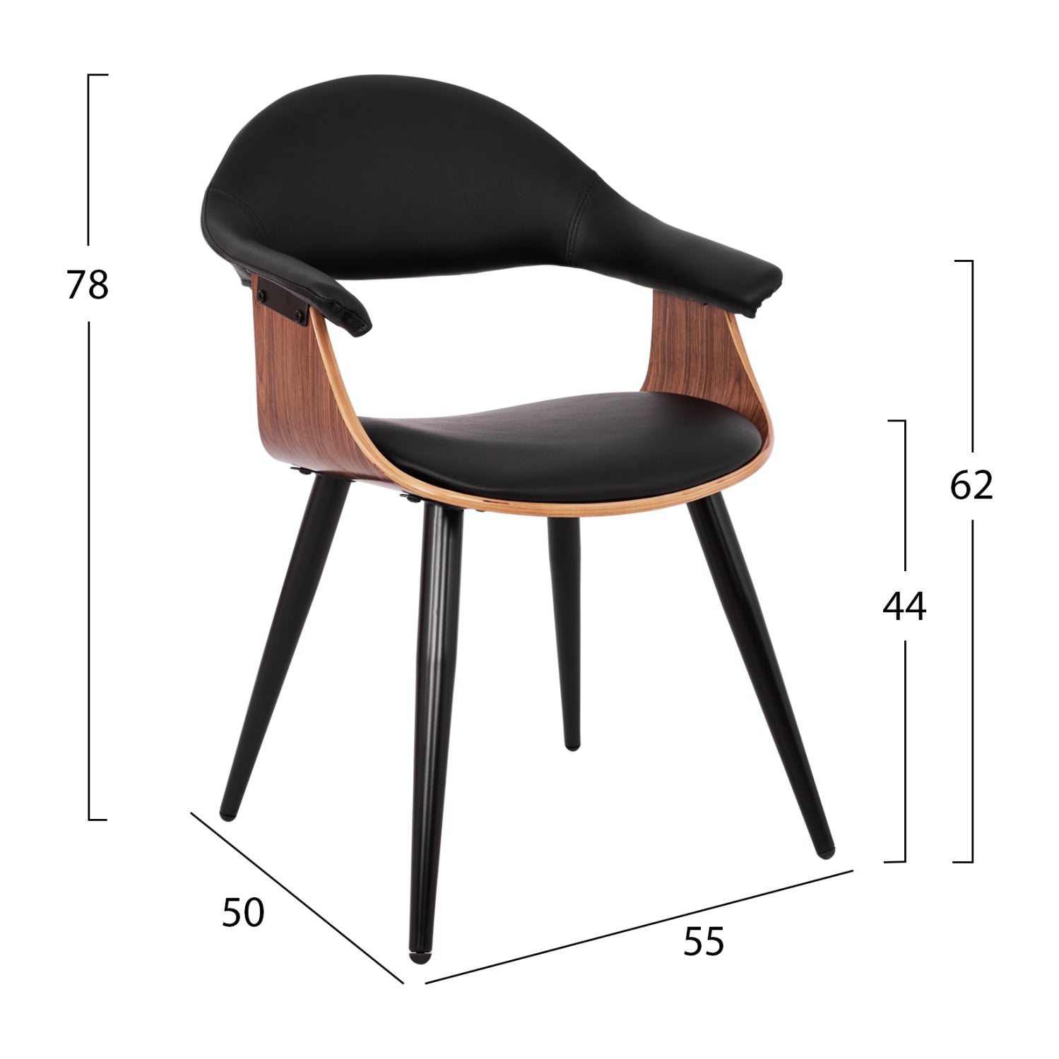 Кресло  SUPERIOR PRO/орех-черен