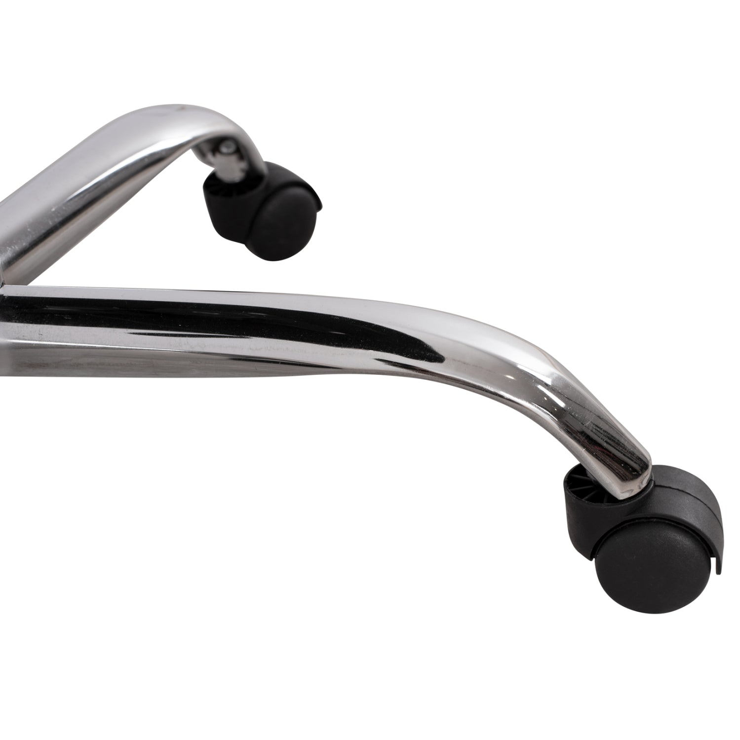 Офис стол Rylie черна тапицерия и хромирана основа 62x62x104 см