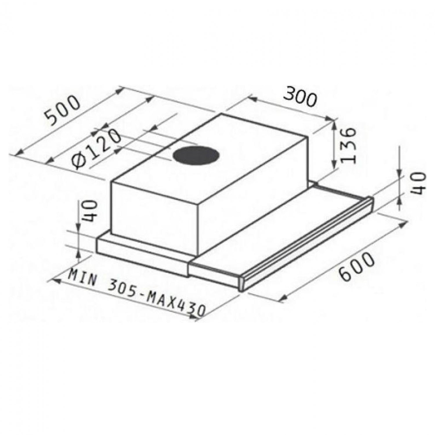Абсорбатор  PYRAMIS 60EK INOX 7012MT (065006902)