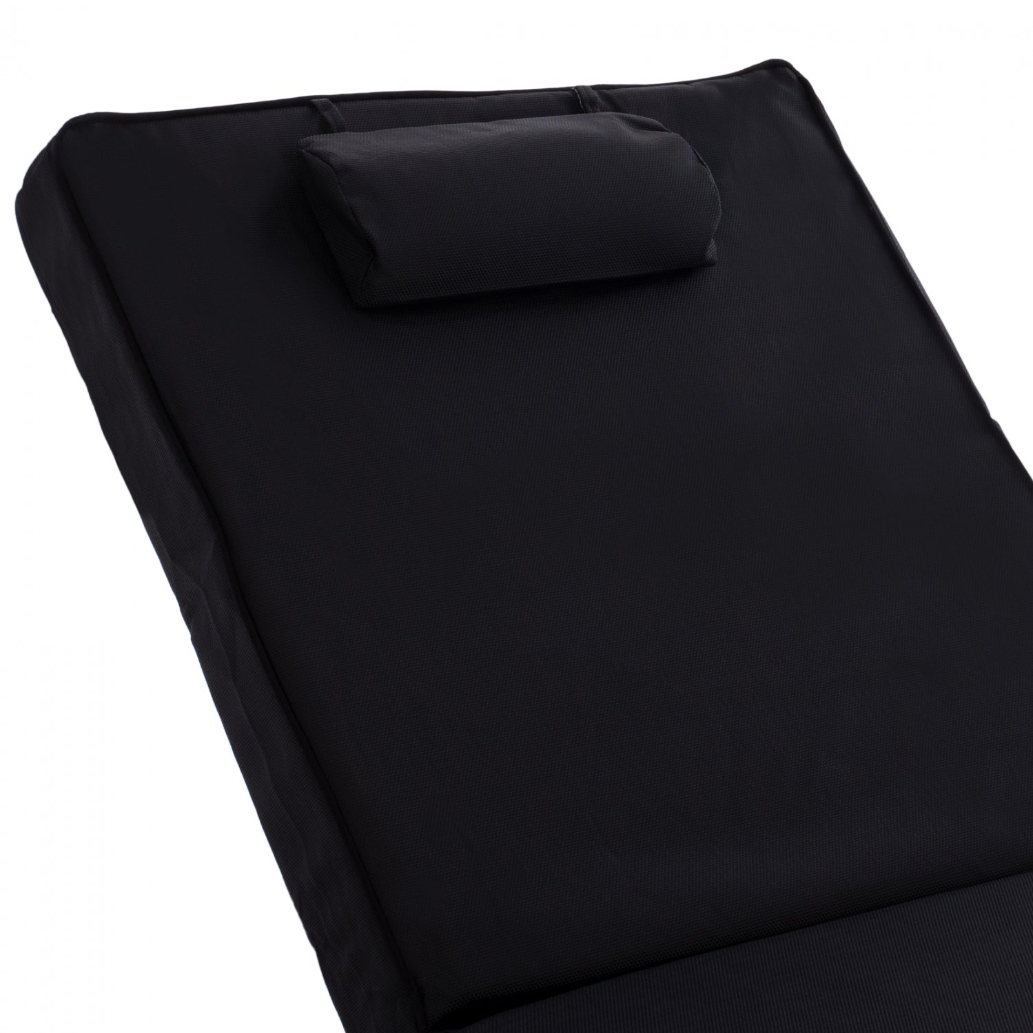 Шалте за шезлонг Сифнос черен цвят 194x70x11-см