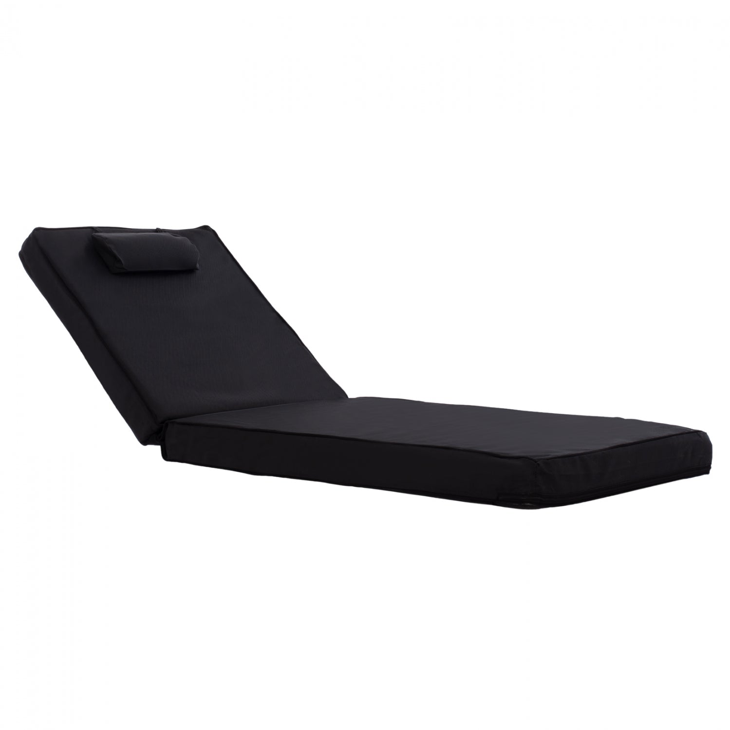 Шалте за шезлонг Сифнос черен цвят 194x70x11-см