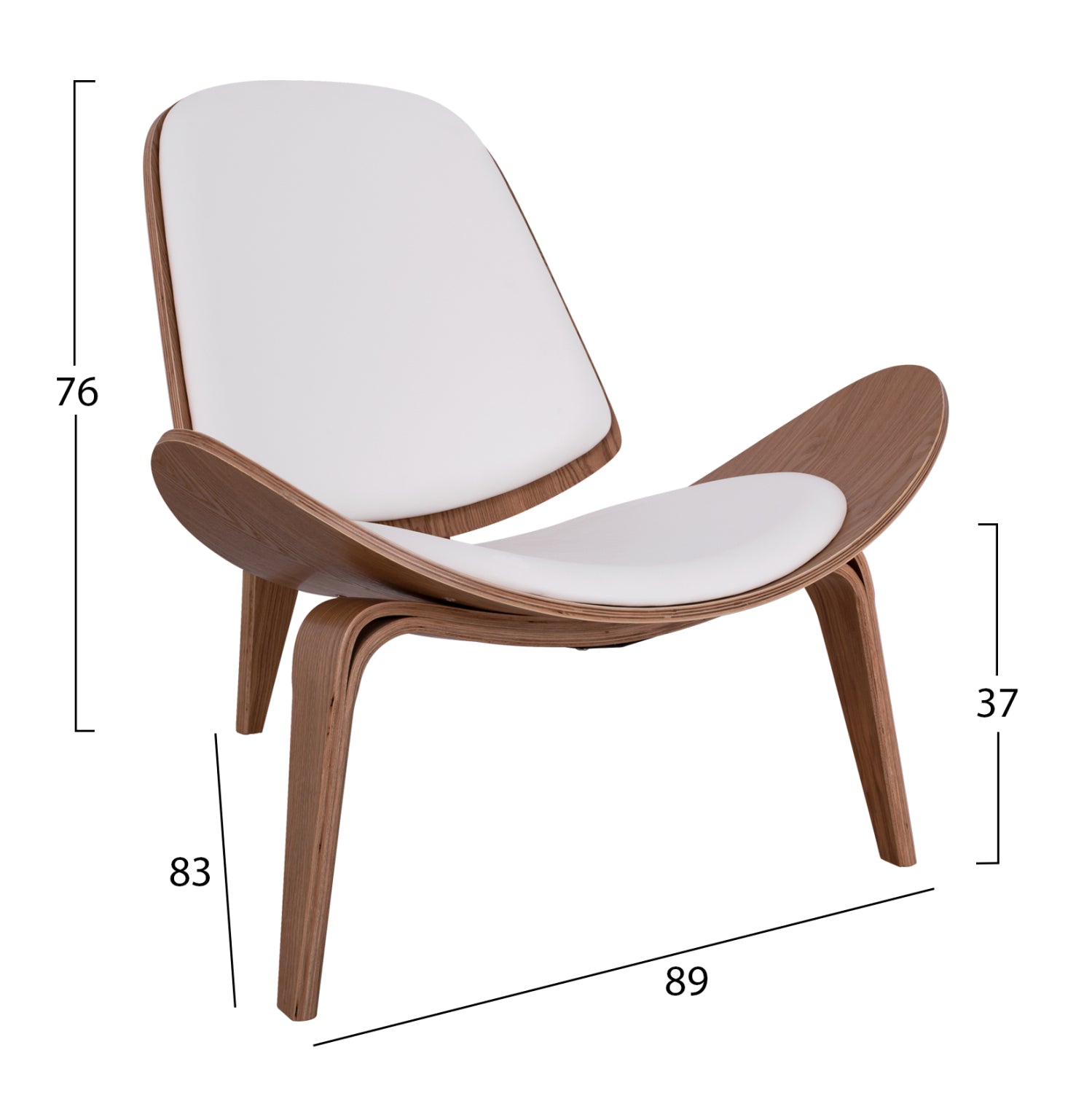 Кресло SUPERIOR плюс бял цвят 89x83x76