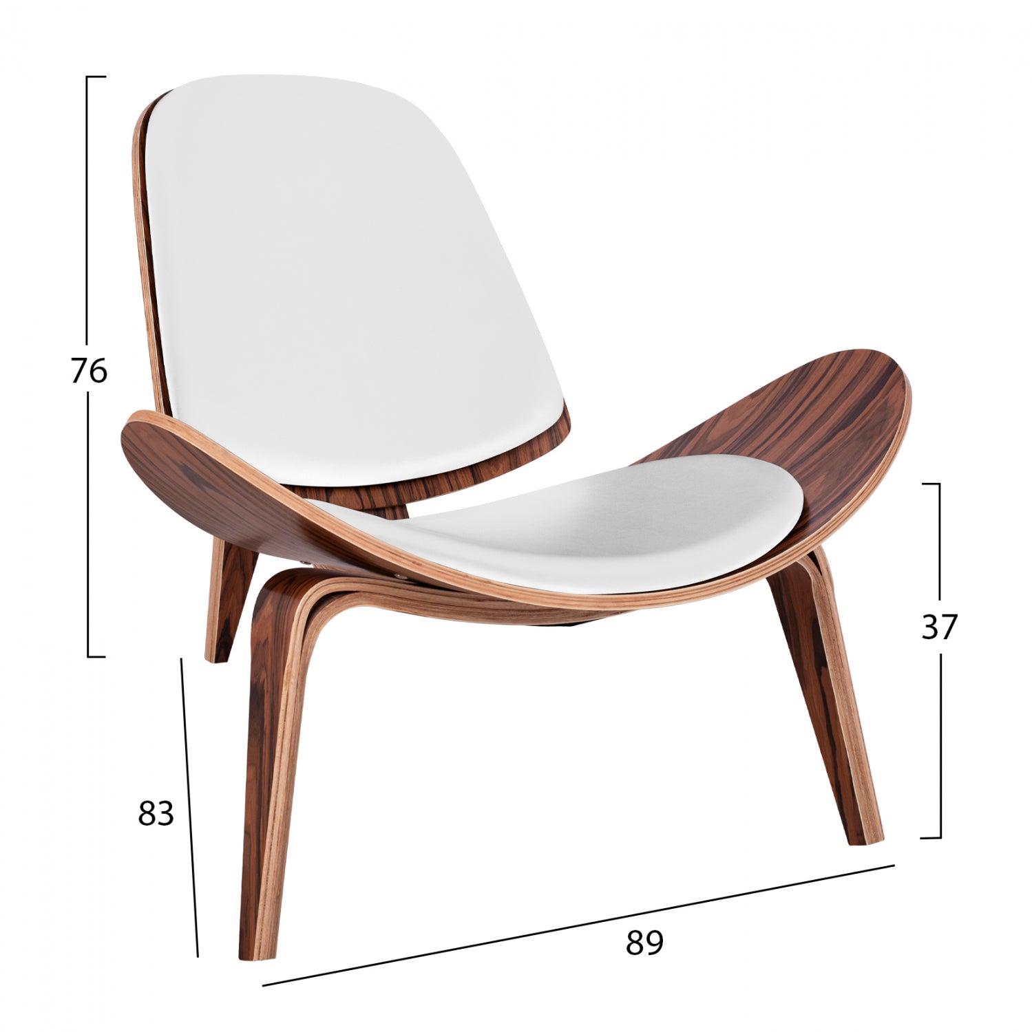 Кресло SUPERIOR плюс КГ1128.13 бял цвят 89x83x76