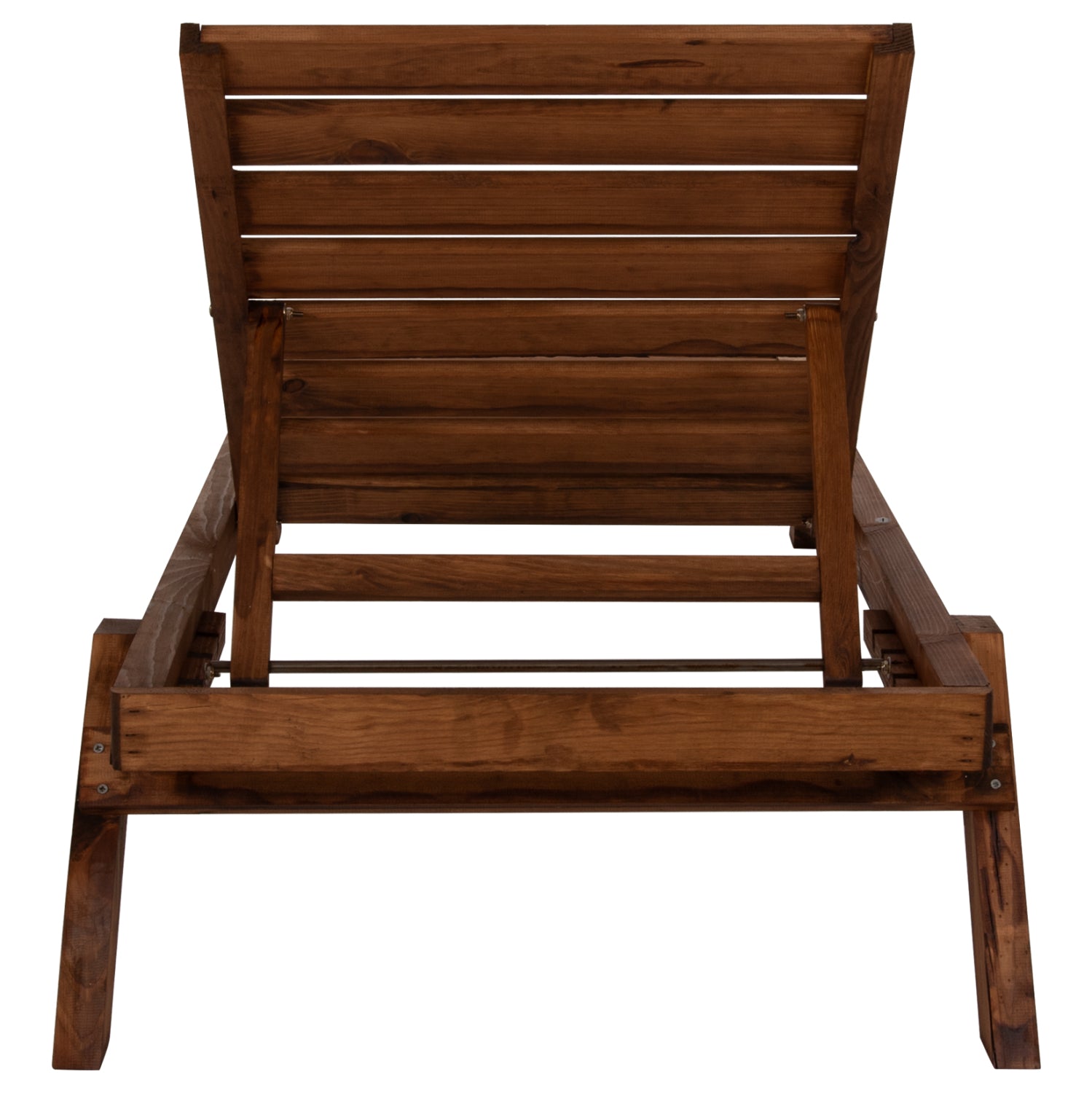 Шезлонг Джули цвят орех /ела72x196x29-84