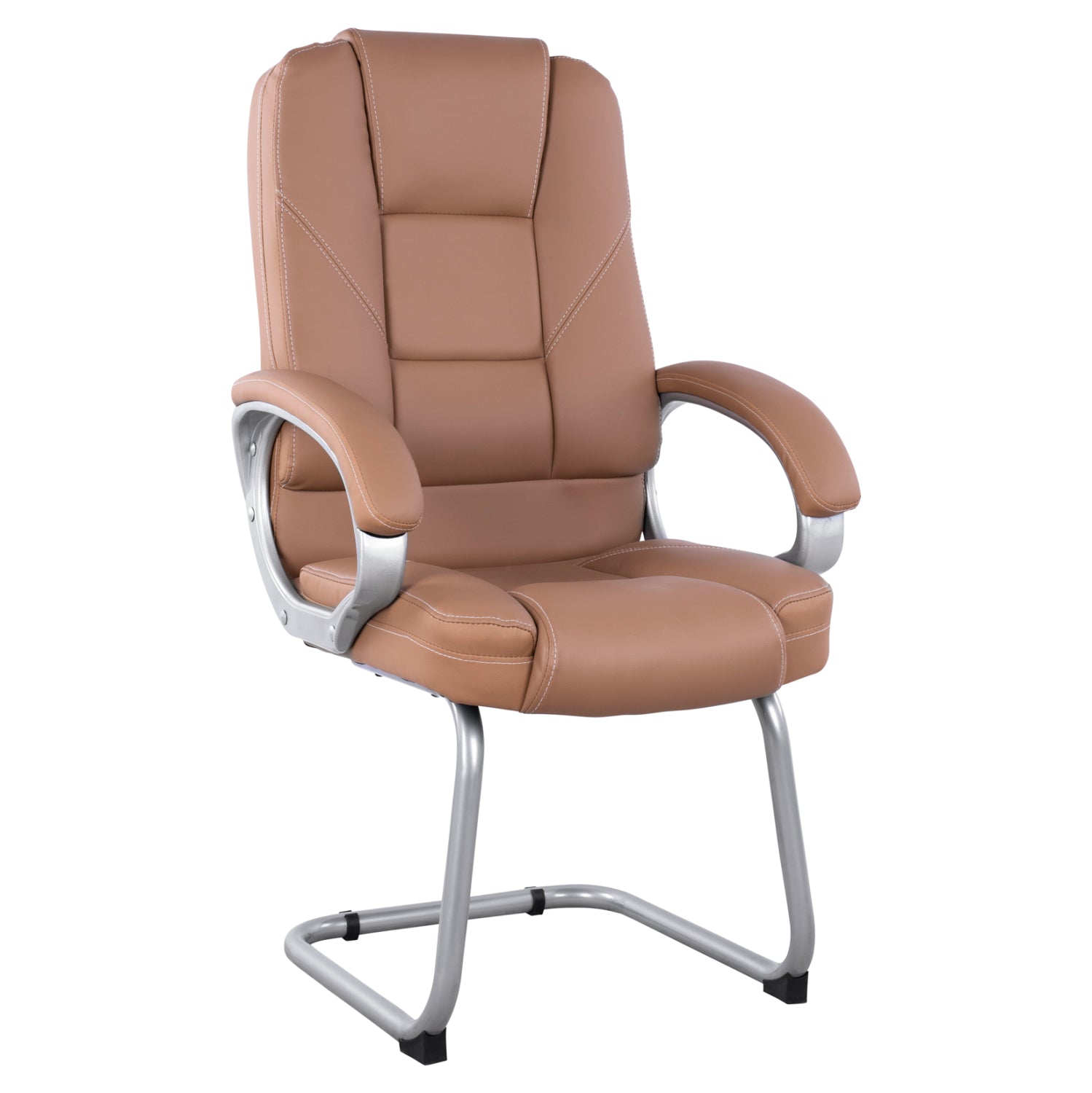 Посетителски стол Сора бежов цвят