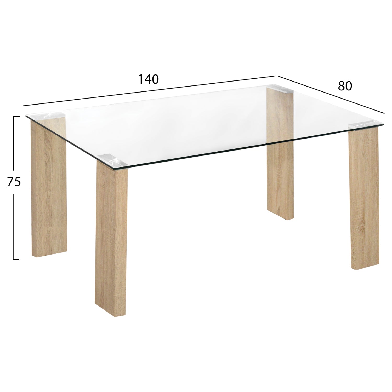 Трапезен комплект лейдицвят кафяв-натурал