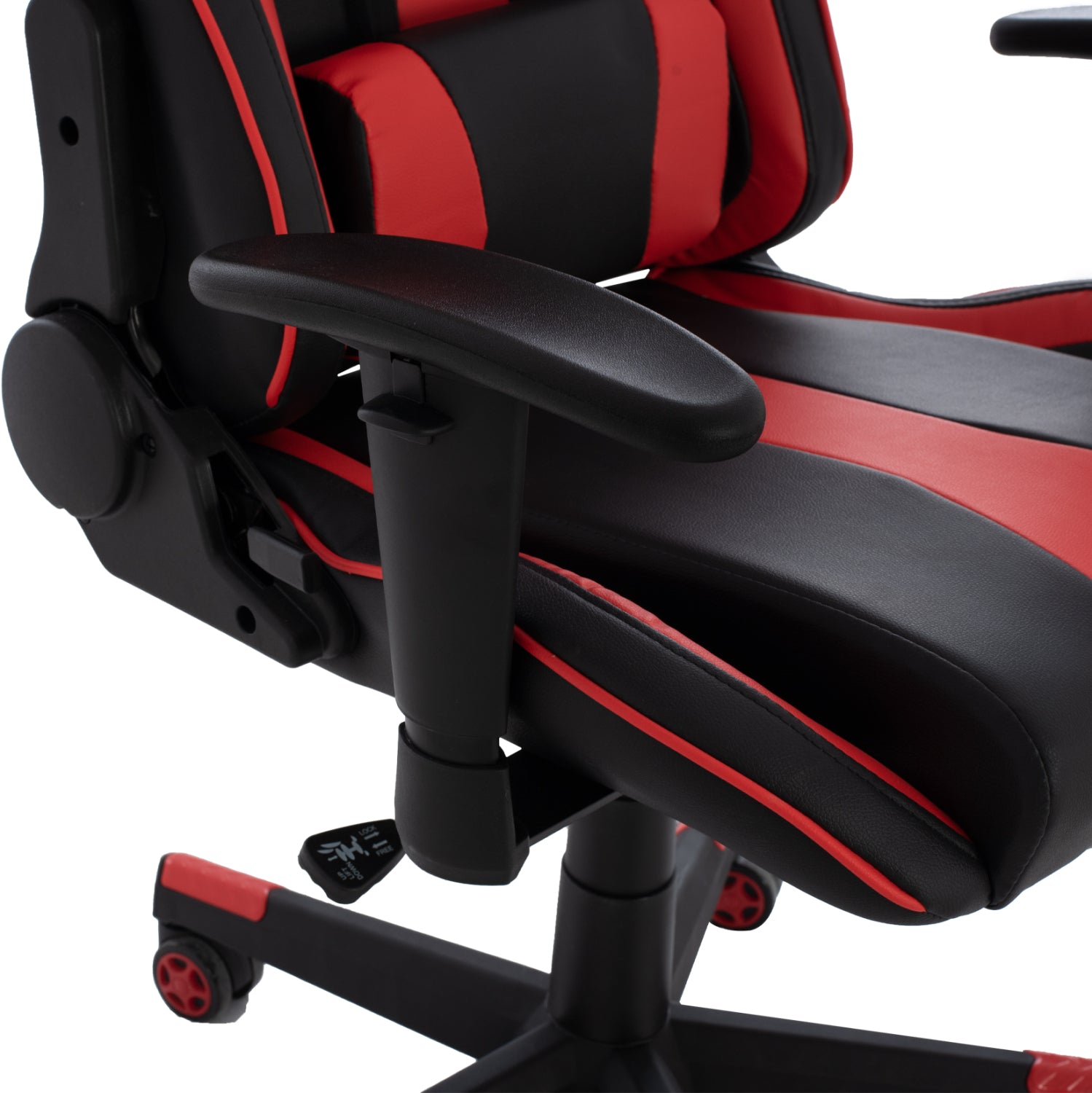Геймърски офис стол GAMING черен-червен цвят 67x70x130см