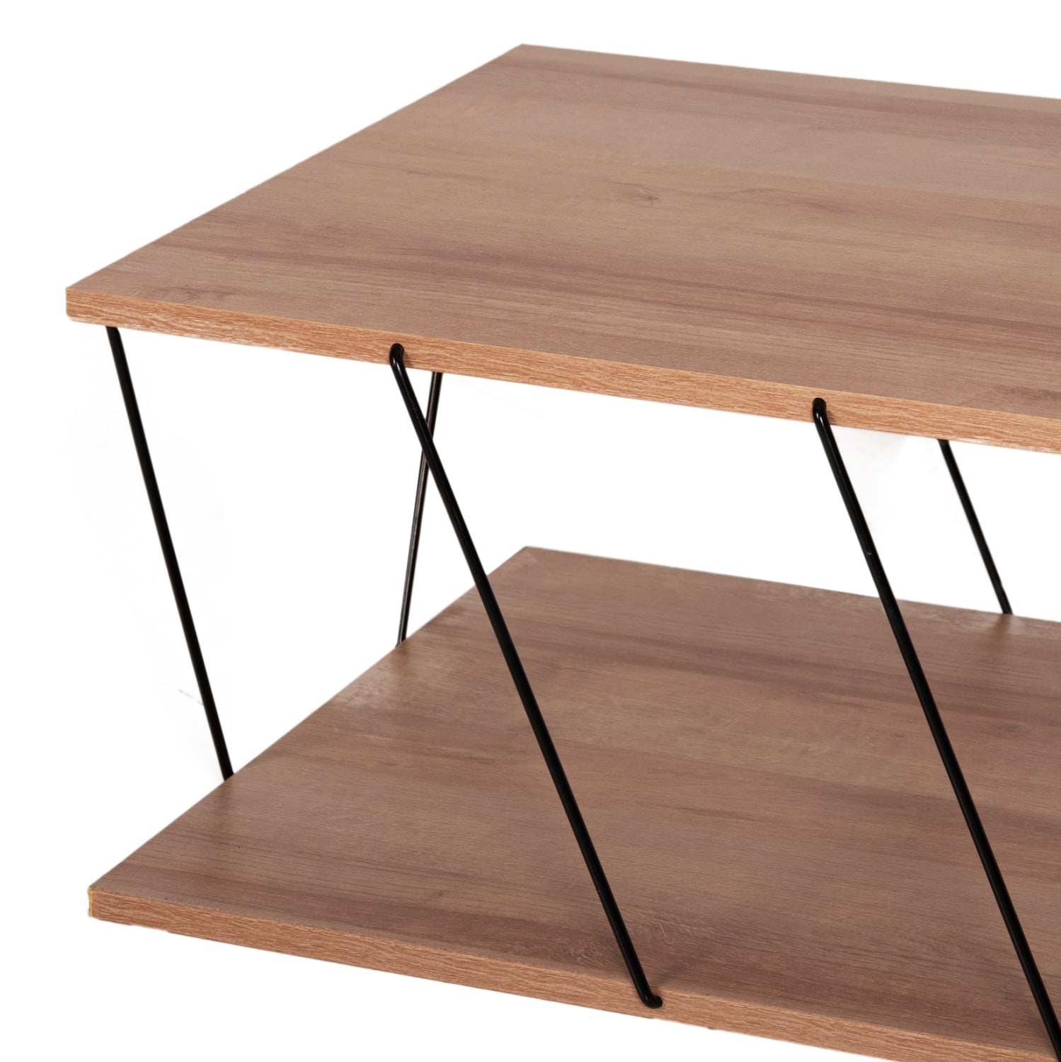 Холен комплект TARS 2бр  меламин-метал/ естествен цвят дъб-черен