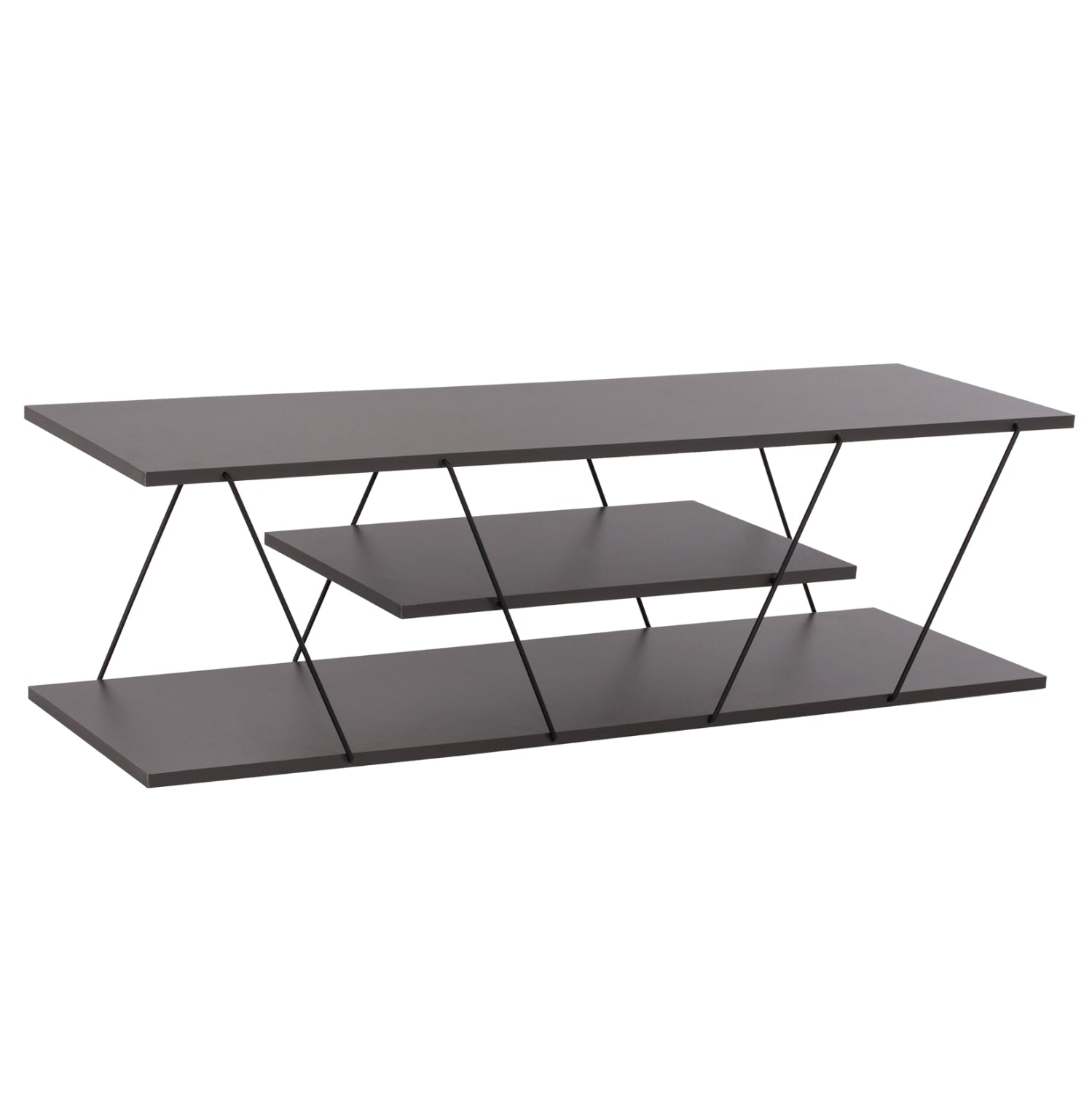 Холна гарнитура TARS 2бр  меламин-метал сиво-черно