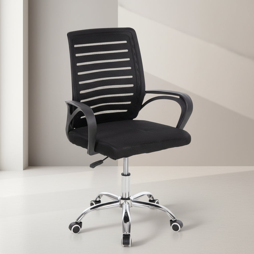 Офис стол Трейл черен цвят  64x55x98.5см.