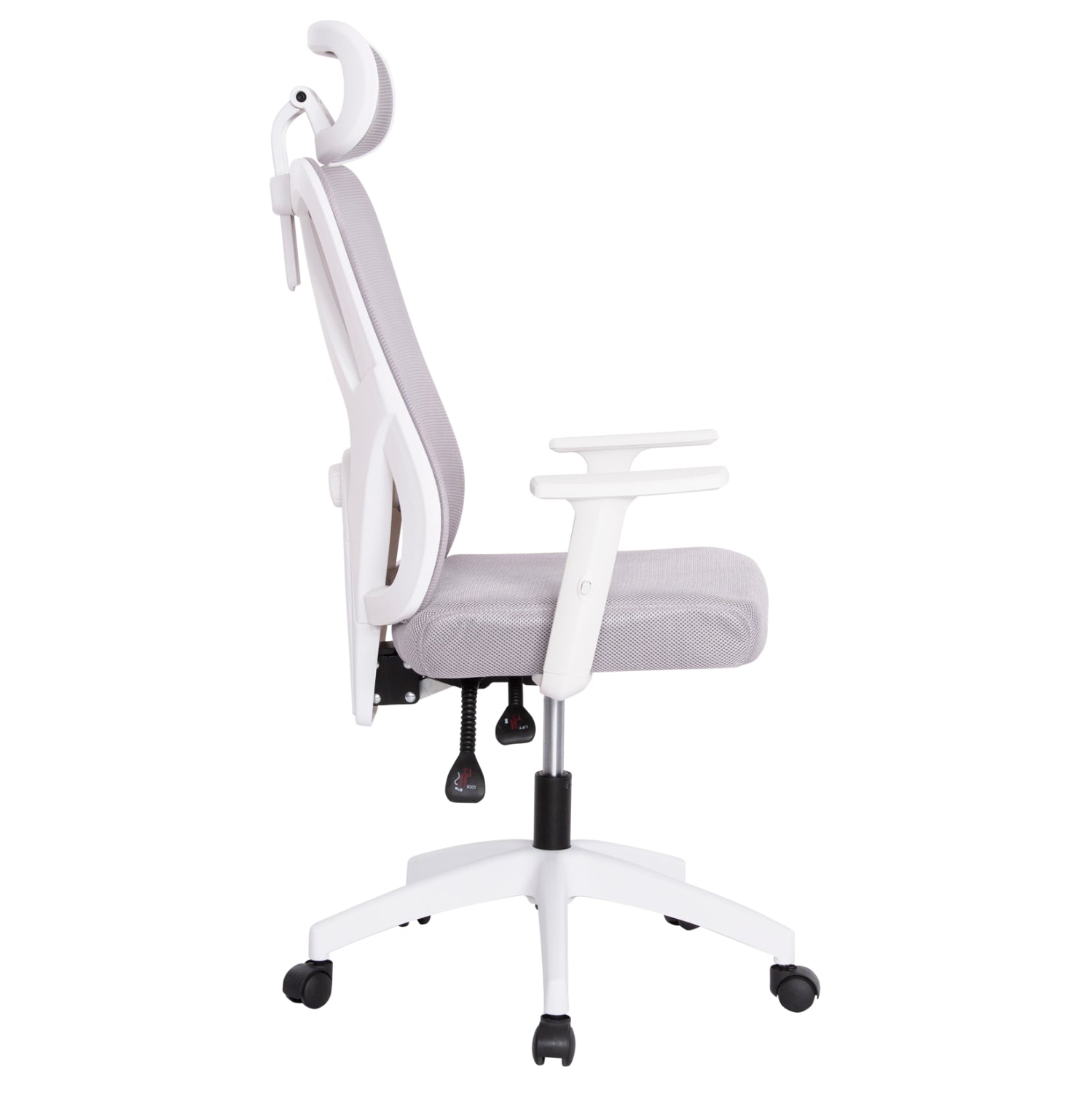 Офис стол  MEXER  цвят бял-сив 68x70x136см