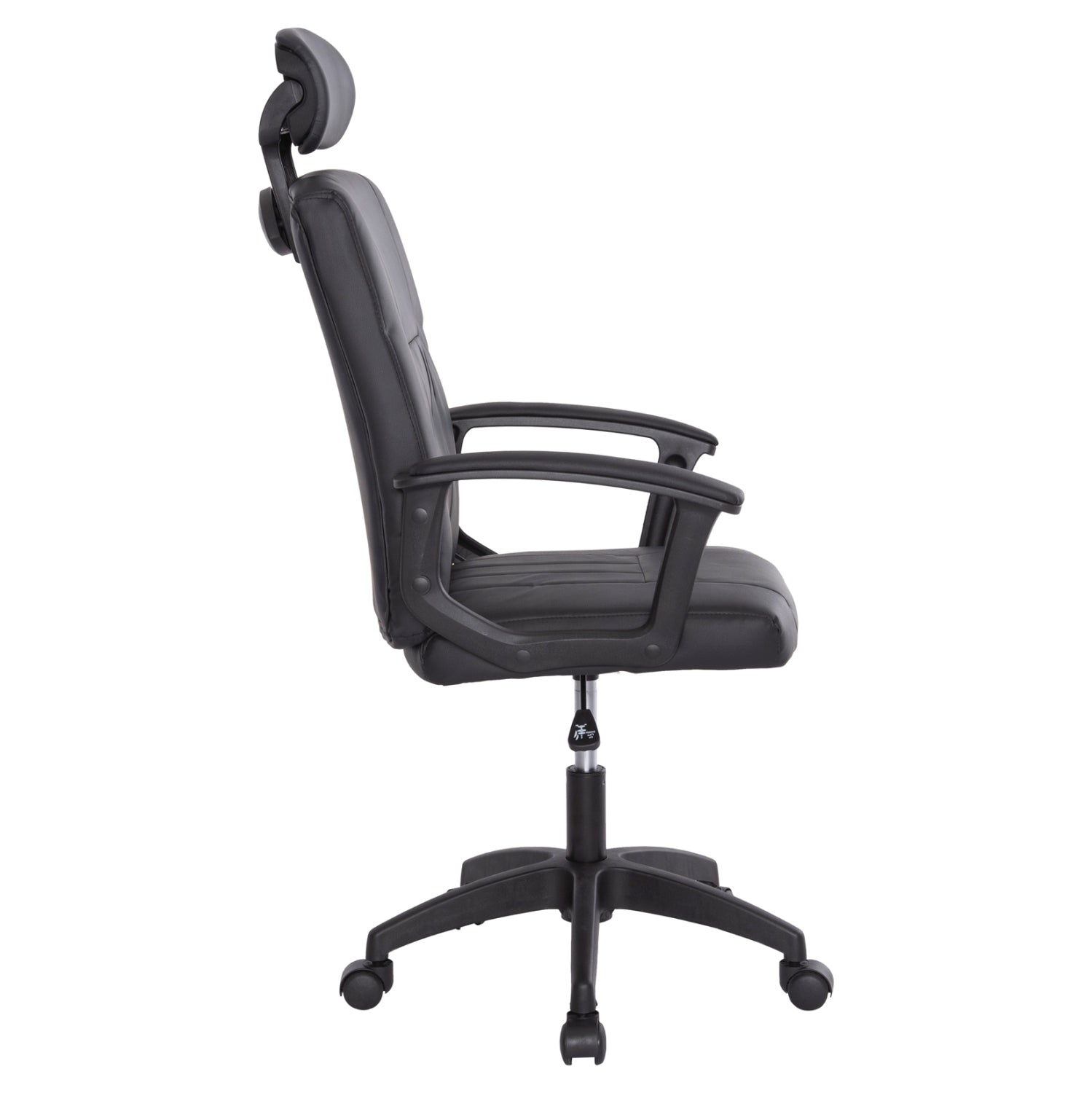 Офис стол NIMBLE кожа  черен цвят 59x64x122см
