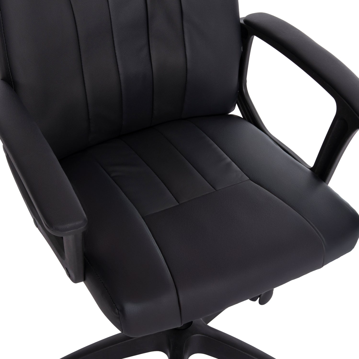 Офис стол NIMBLE кожа  черен цвят 59x64x122см