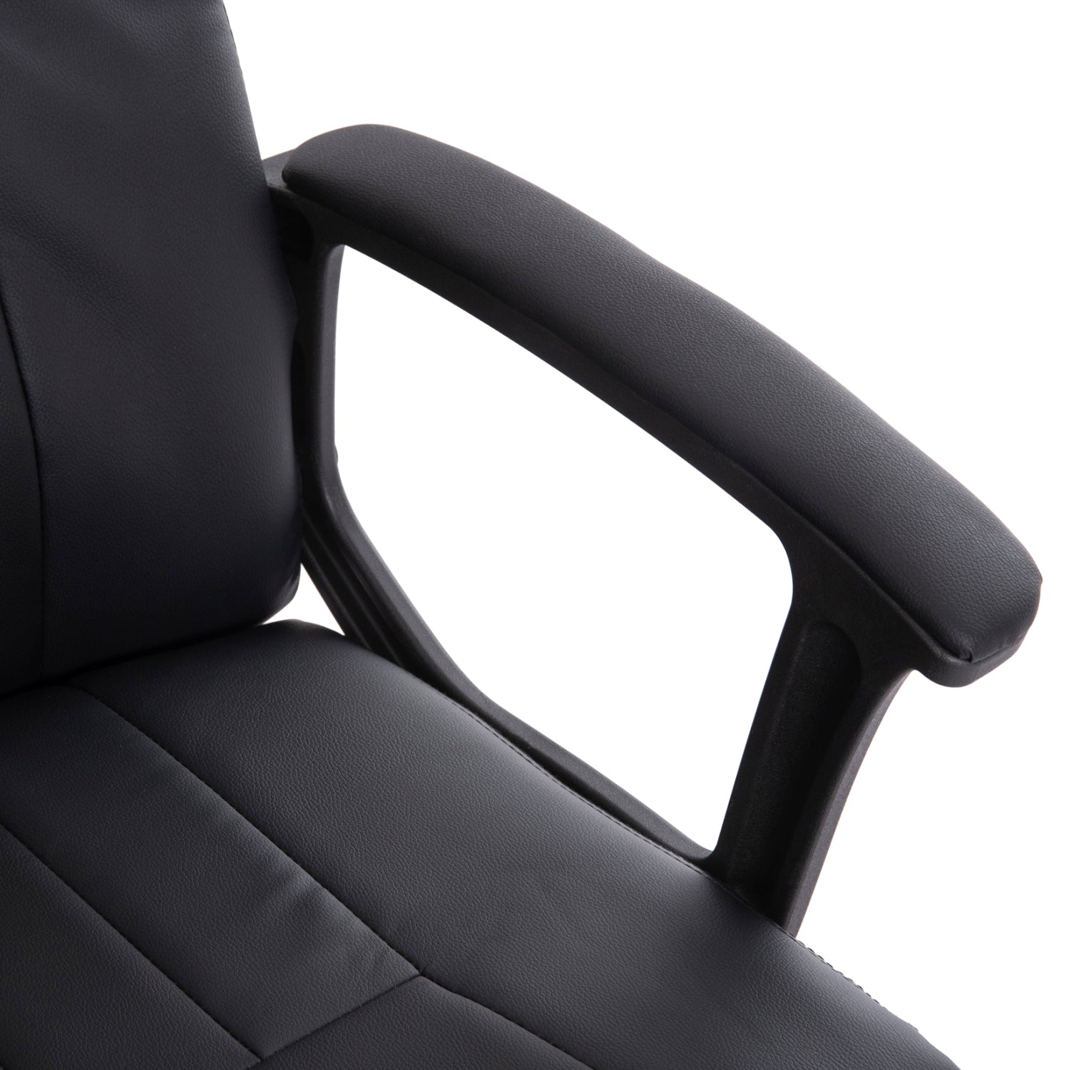 Офис стол NIMBLE кожа  черен цвят 59x64x122см