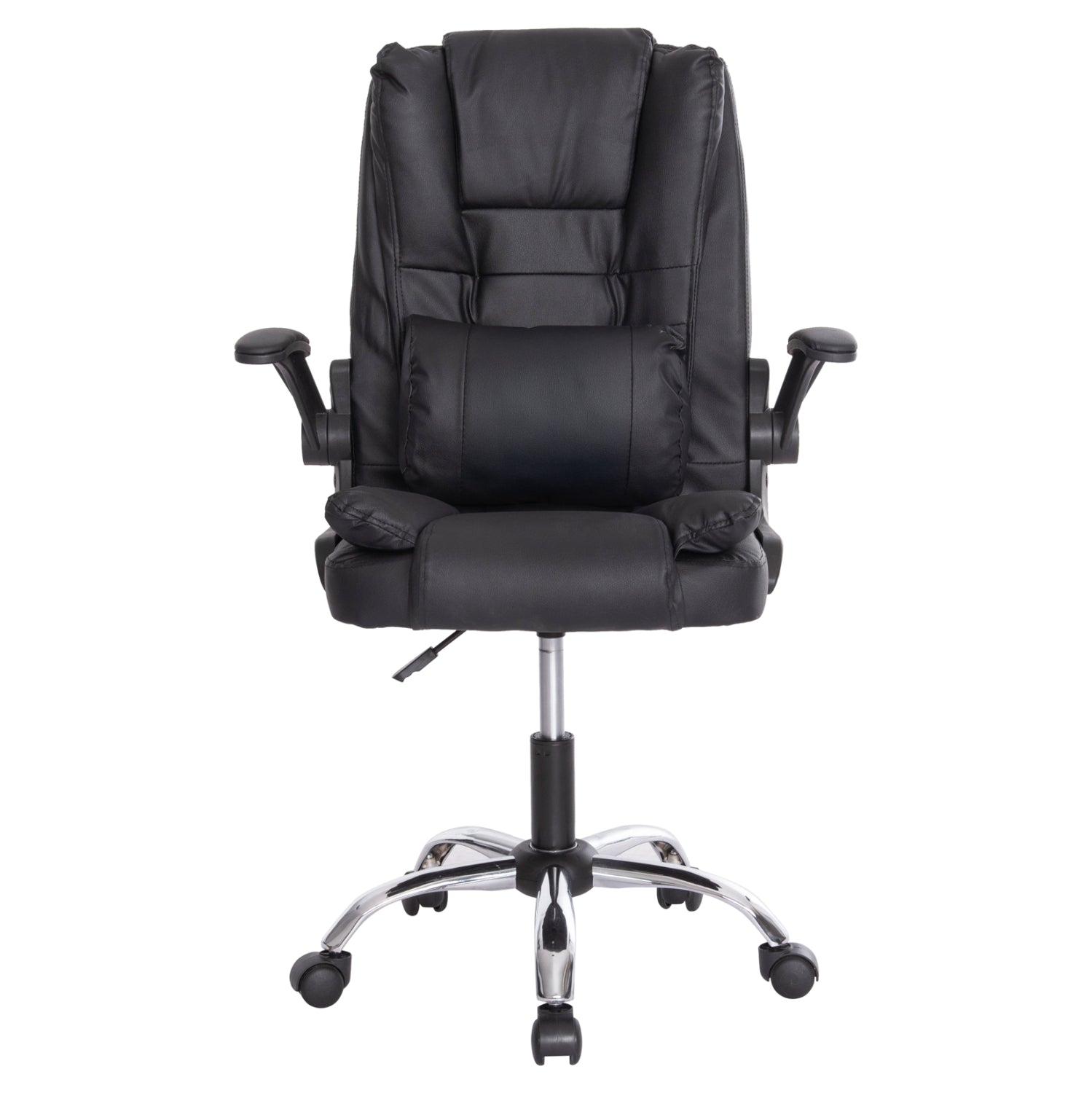 Офис стол Canan черен pvc-черен-хром база 66x61x105см.