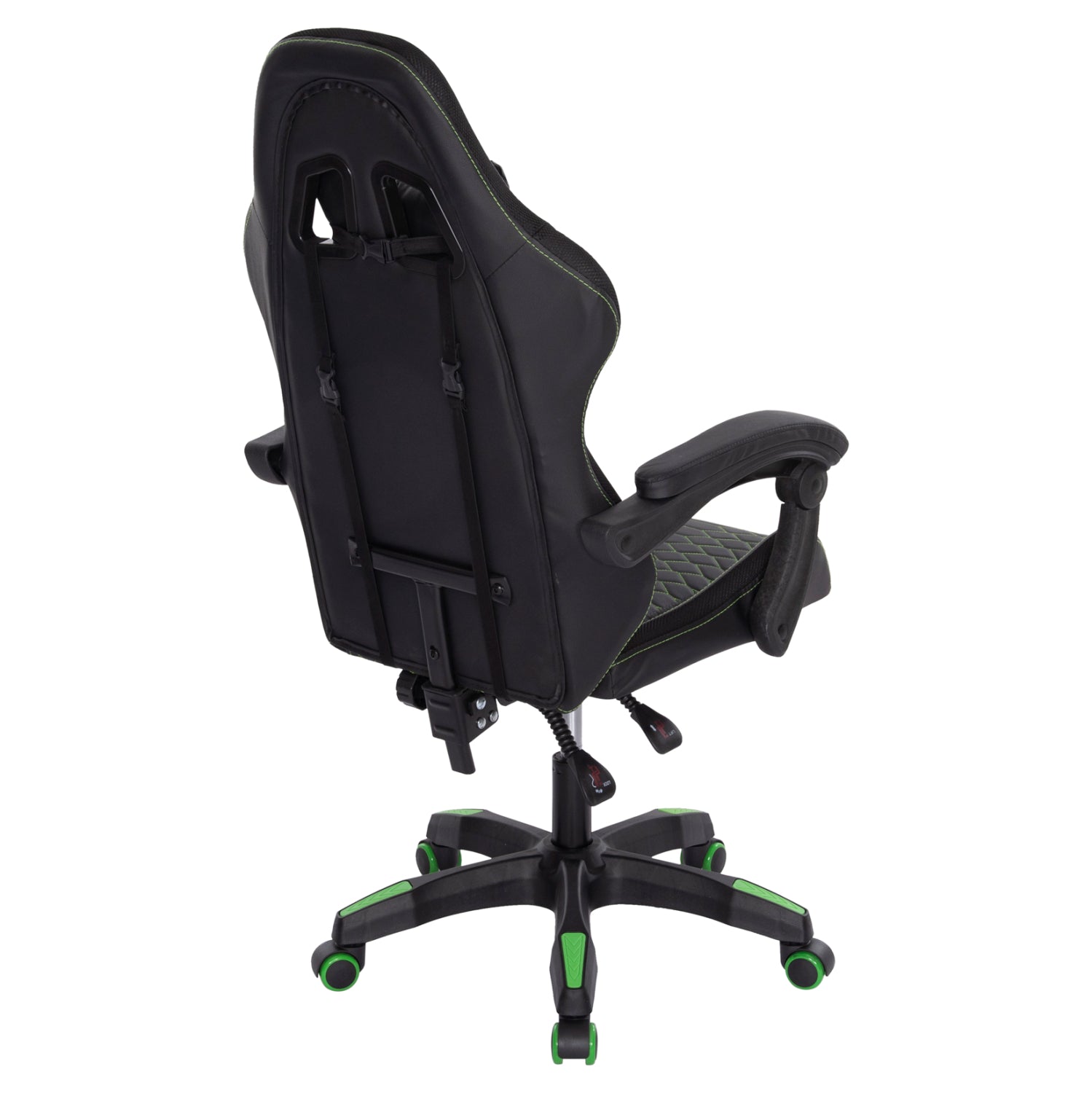 Геймърски стол LOOT цвят черен-зелен 60x60x120см