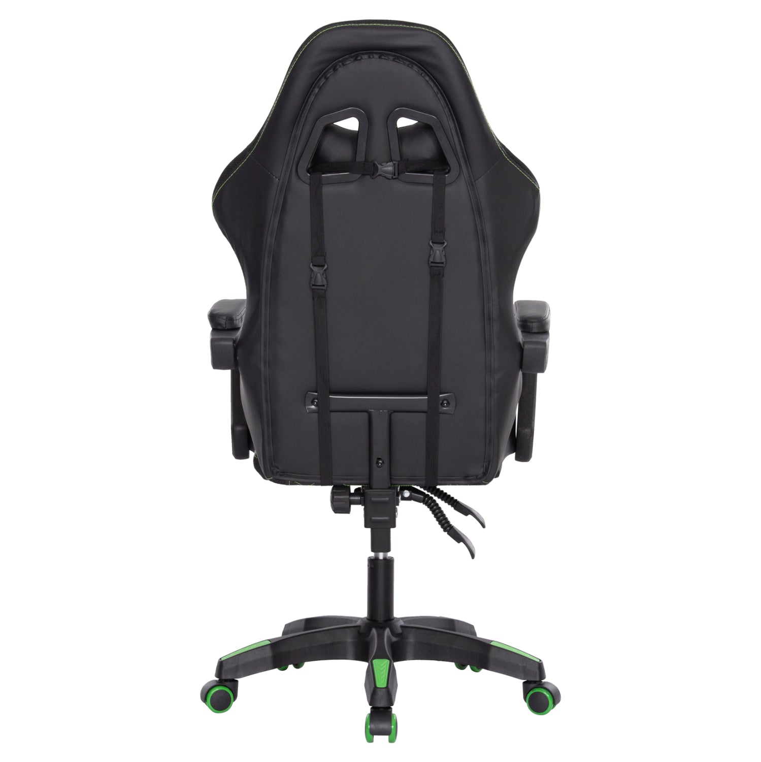 Геймърски стол LOOT цвят черен-зелен 60x60x120см