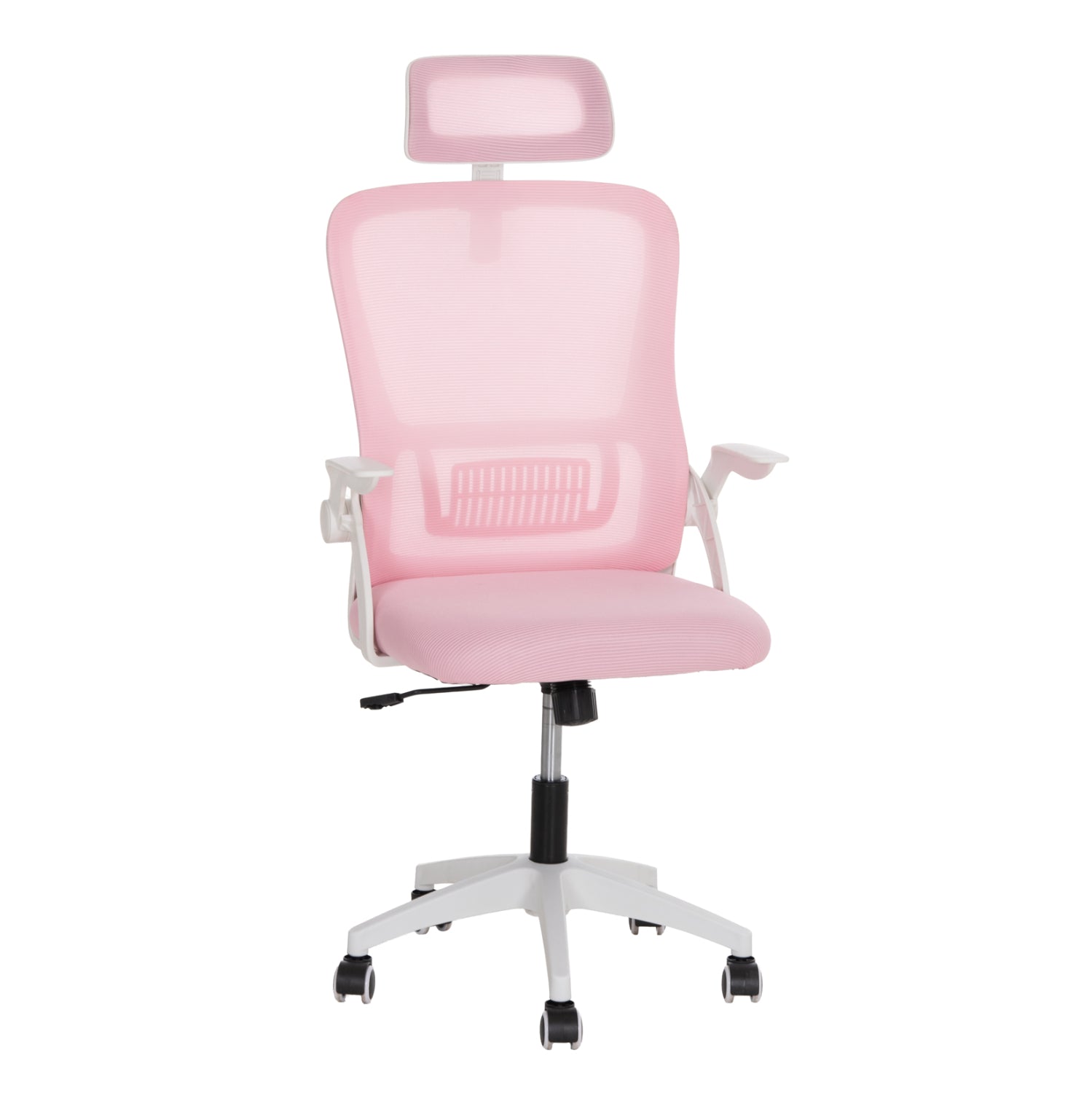 Офис стол BLAZER - Розово-бял, найлонова рамка 60.5x47x85.5см