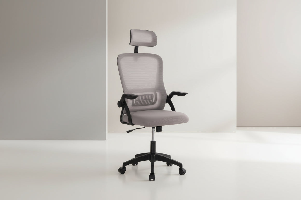 Офис стол Blazer - Сива мрежа, черна рамка 60.5x47x85.5см