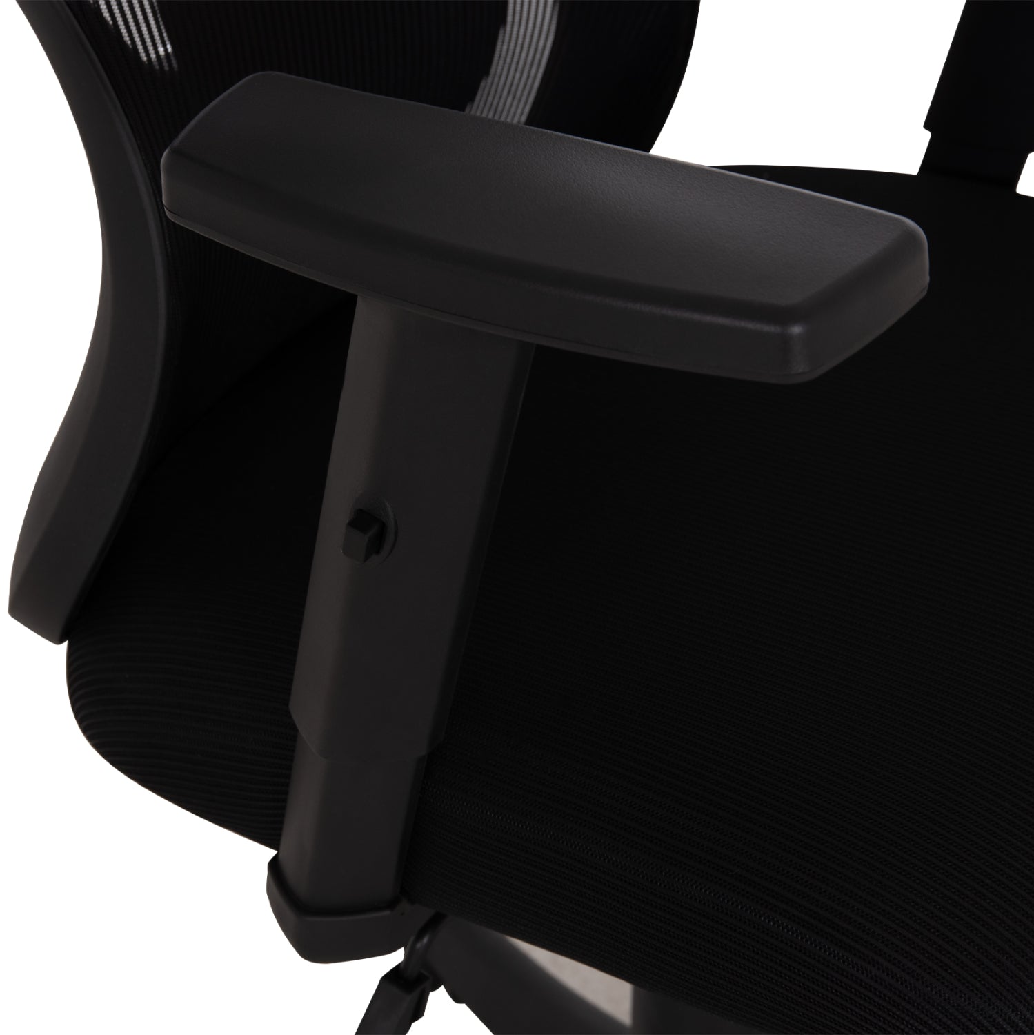 Офис стол Kram черна рамка -- черен мрежестен плат 64x64x100-108всм.