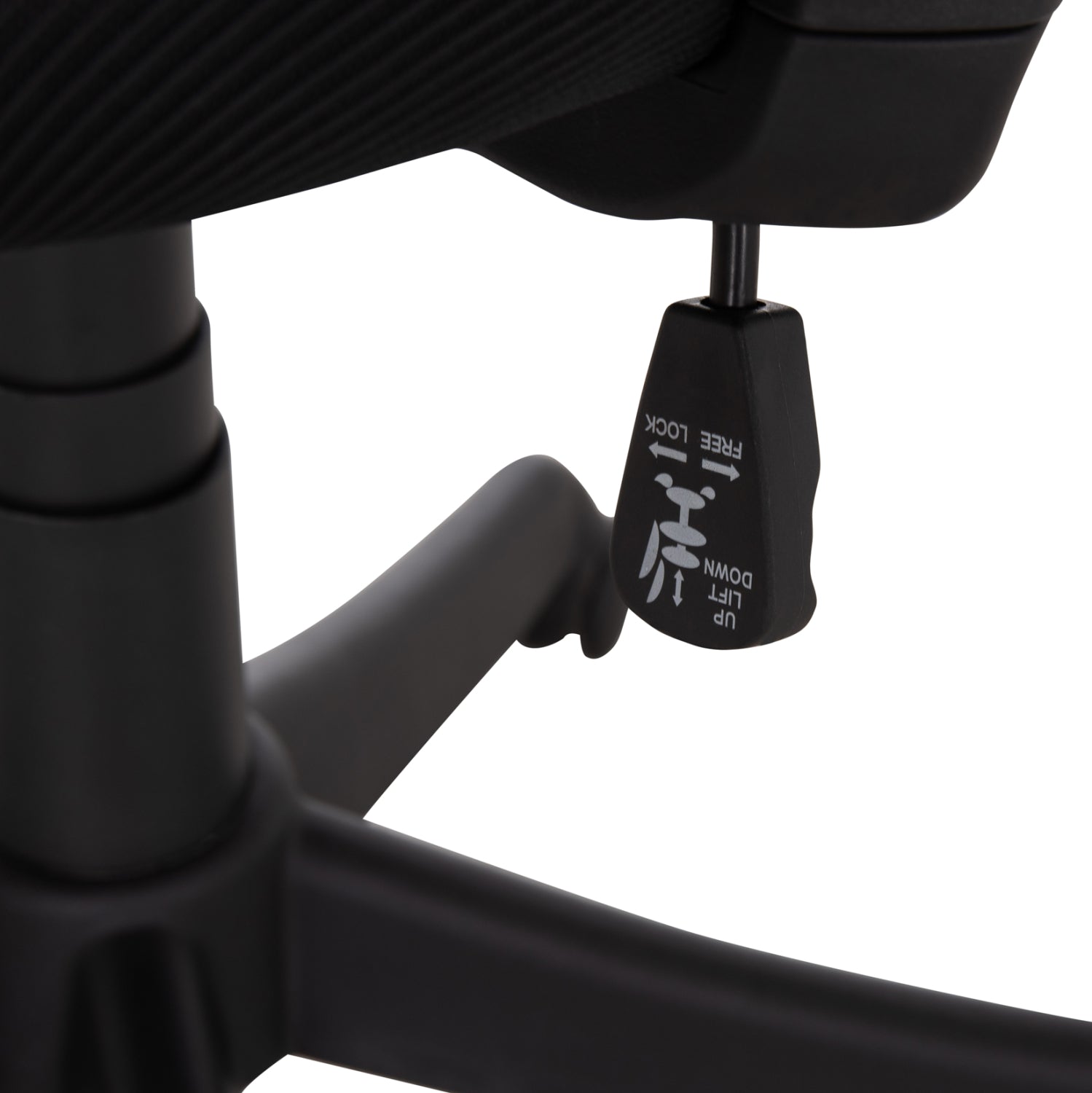 Офис стол Kram черна рамка -- черен мрежестен плат 64x64x100-108всм.