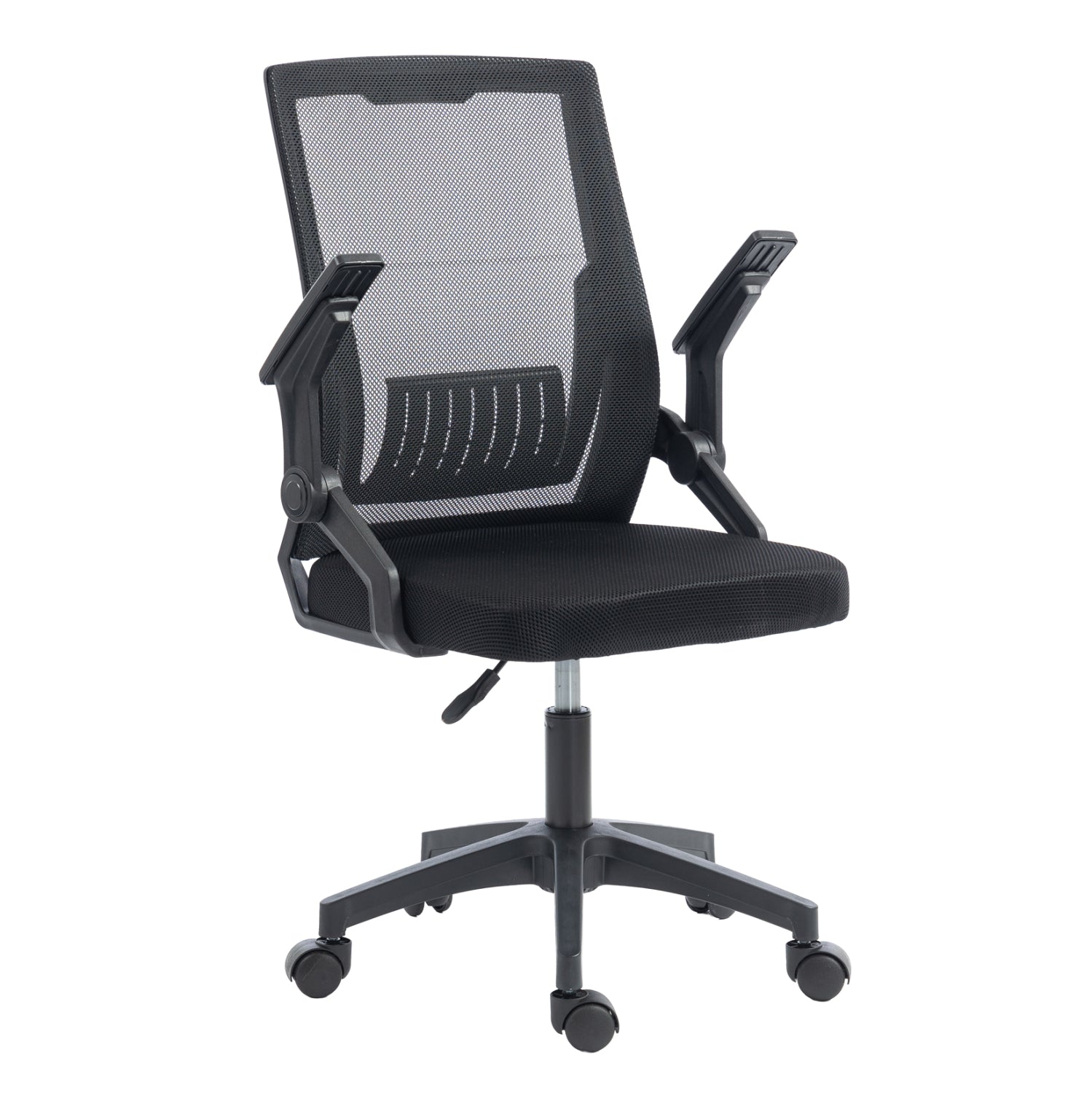 Офис стол  ZENITH  pp & mesh в черно 60x60x92-100см