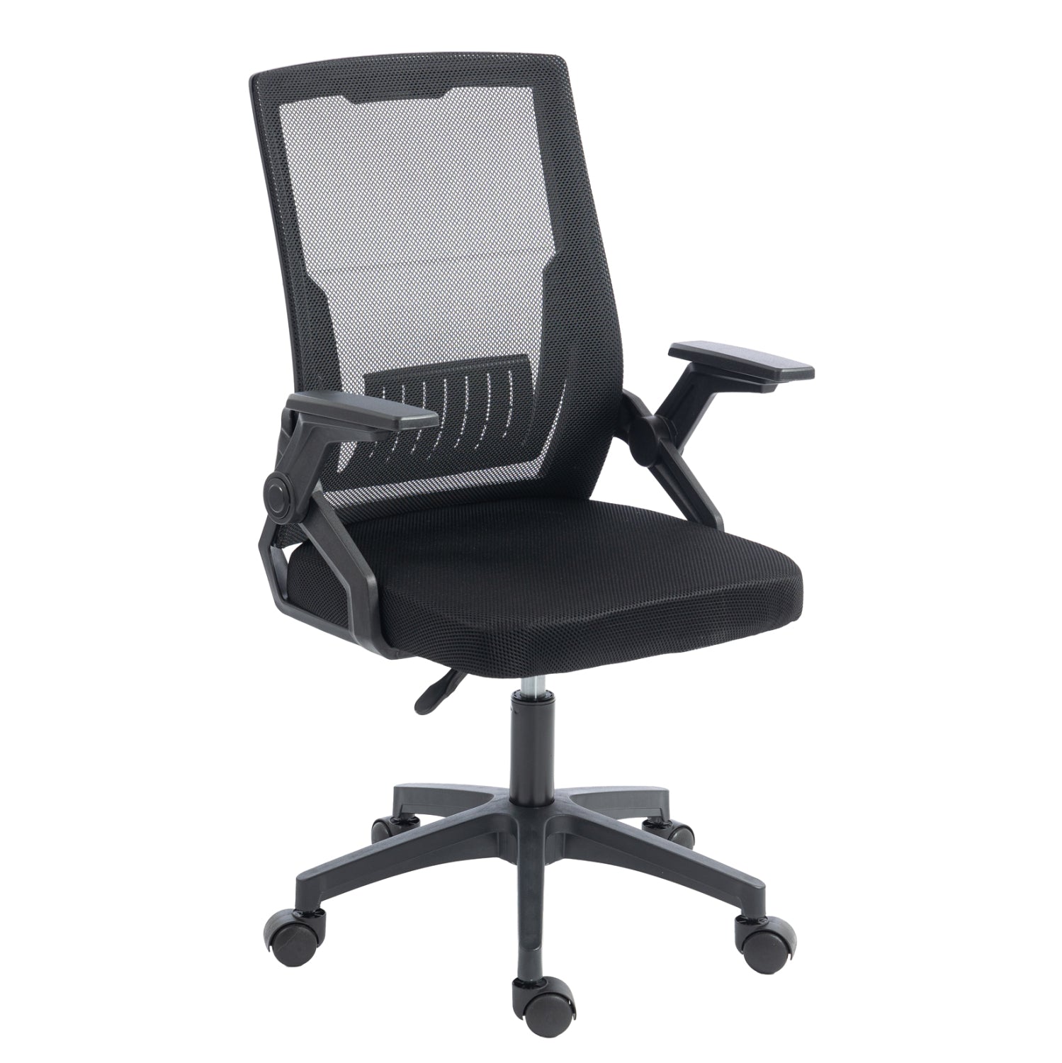 Офис стол  ZENITH  pp & mesh в черно 60x60x92-100см