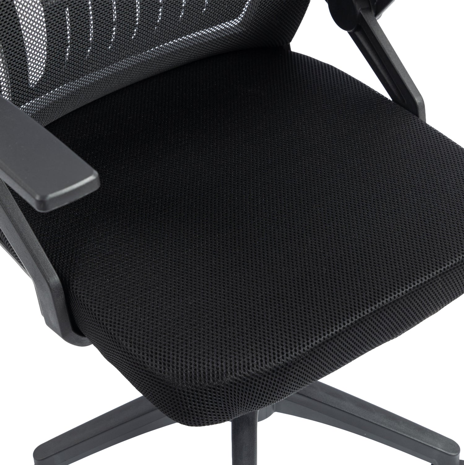 Офис стол  ZENITH  pp & mesh в черно 60x60x92-100см