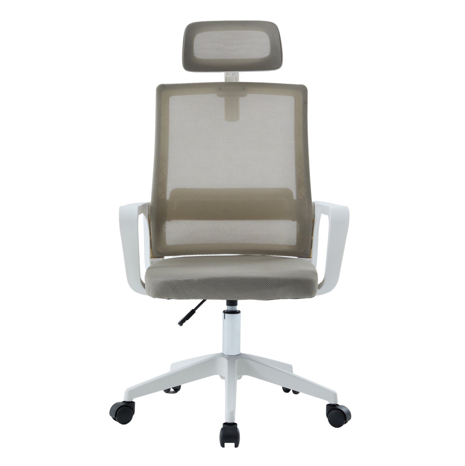 Офис стол VELOCITY бял pp- светло сив мрежест плат 61x62x123см.