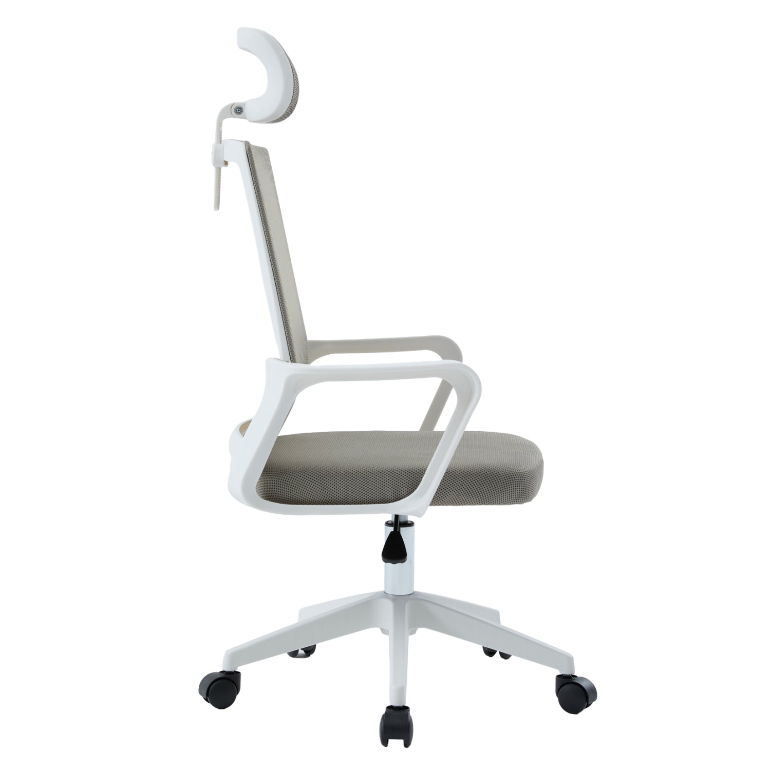 Офис стол VELOCITY бял pp- светло сив мрежест плат 61x62x123см.