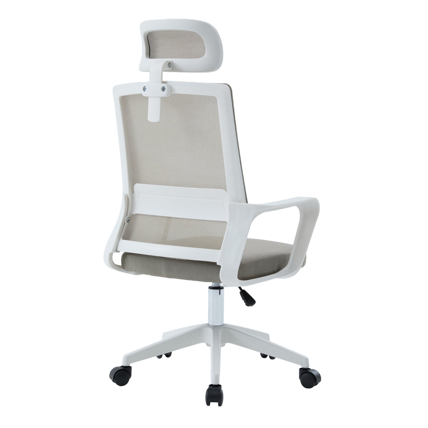 Офис стол VELOCITY бял pp- светло сив мрежест плат 61x62x123см.